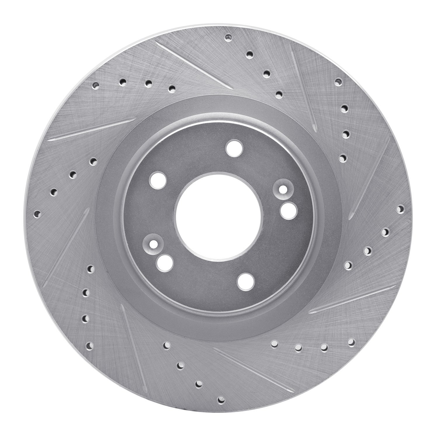 631-03037R Drilled/Slotted Brake Rotor [Silver], Fits Select Kia/Hyundai/Genesis, Position: Rear Right