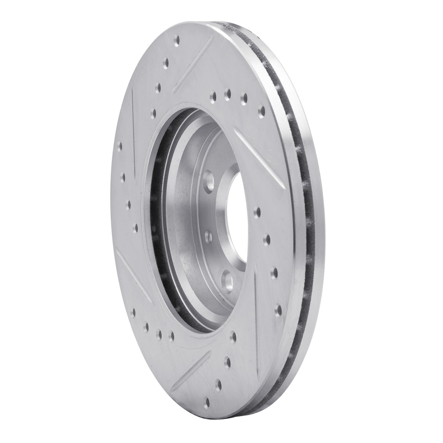 631-03042R Drilled/Slotted Brake Rotor [Silver], 2012-2017 Multiple Makes/Models, Position: Front Right