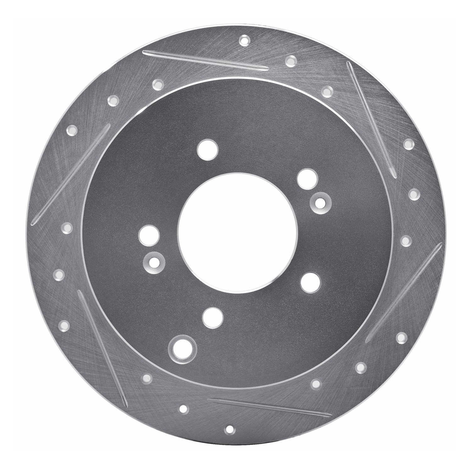 631-03044R Drilled/Slotted Brake Rotor [Silver], 2001-2016 Kia/Hyundai/Genesis, Position: Rear Right