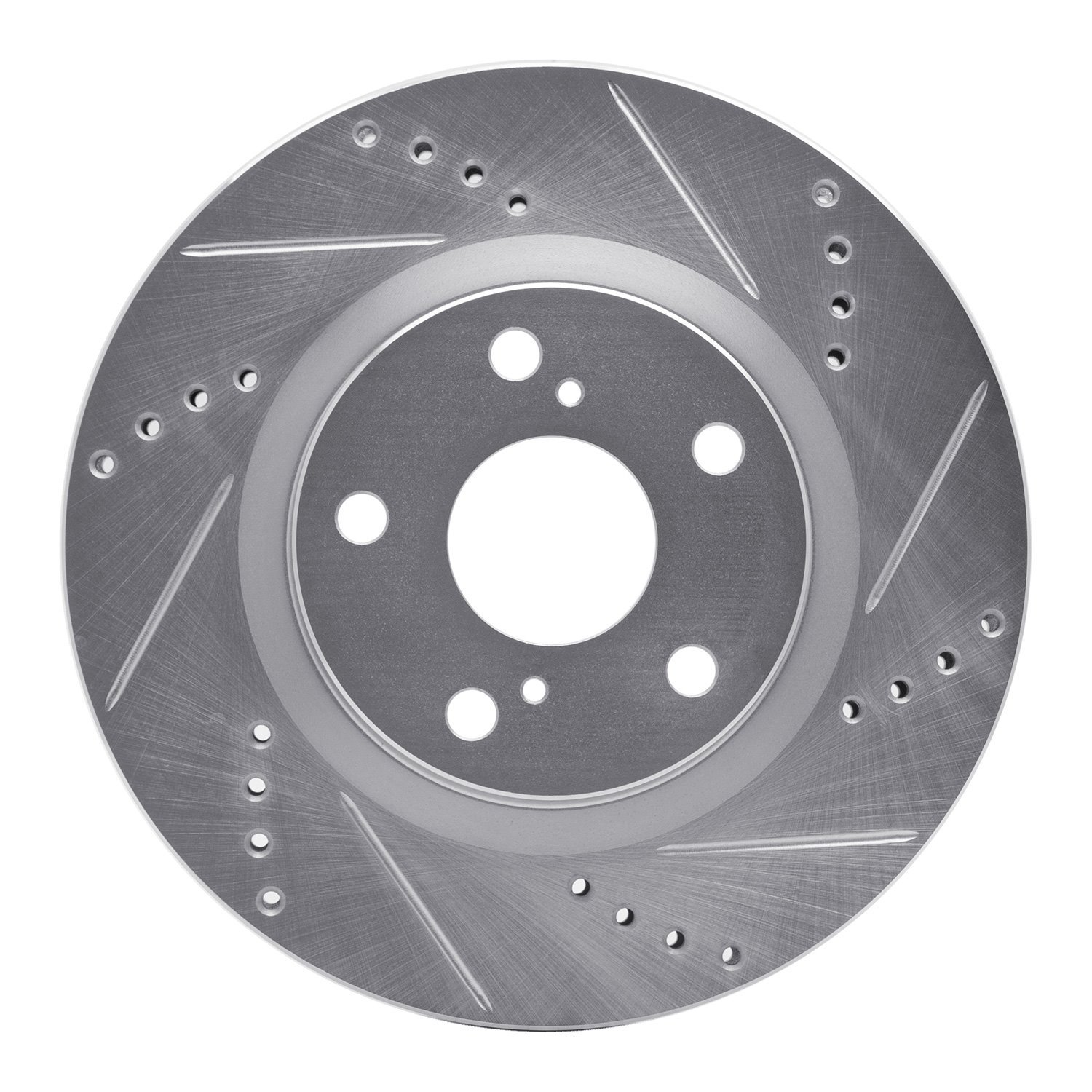 631-03067R Drilled/Slotted Brake Rotor [Silver], Fits Select Kia/Hyundai/Genesis, Position: Front Right
