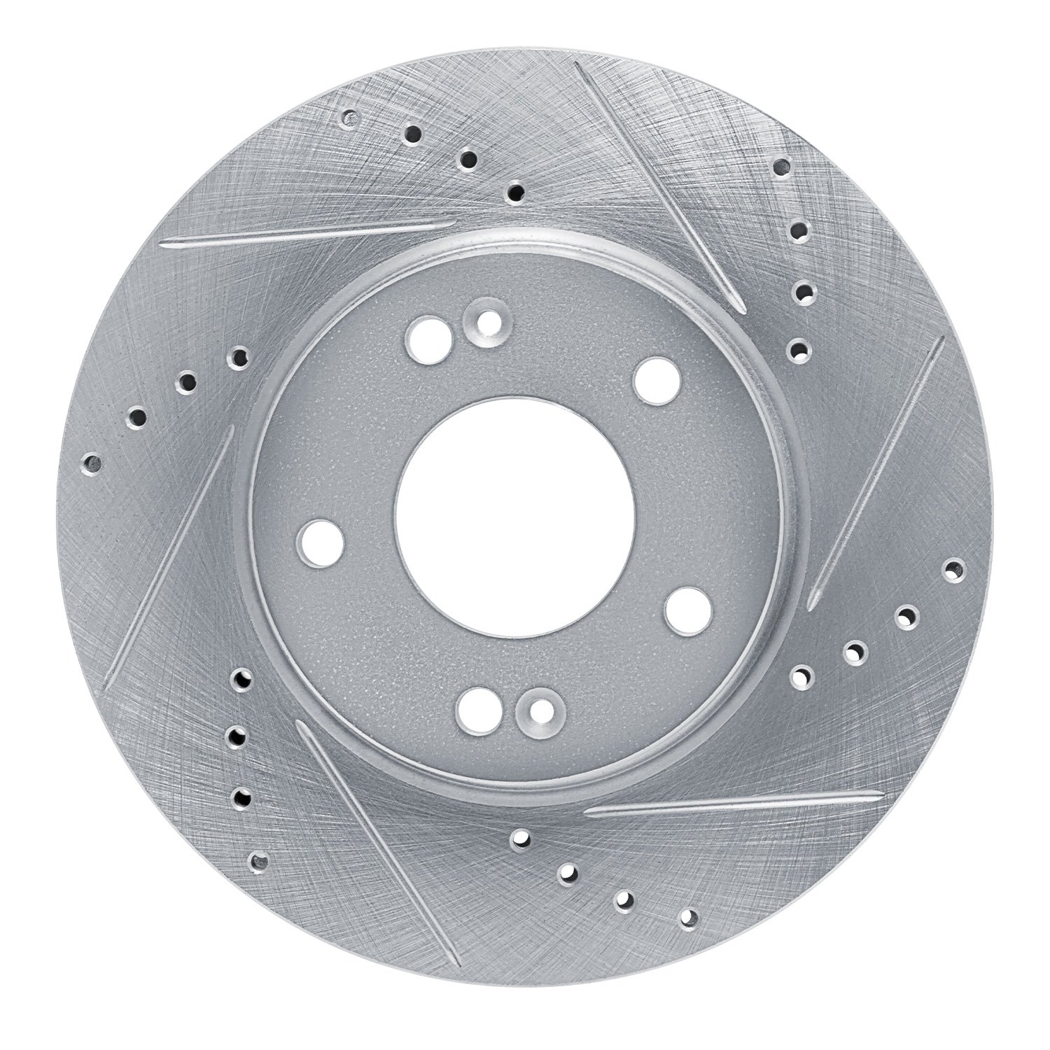 631-03069R Drilled/Slotted Brake Rotor [Silver], Fits Select Kia/Hyundai/Genesis, Position: Front Right