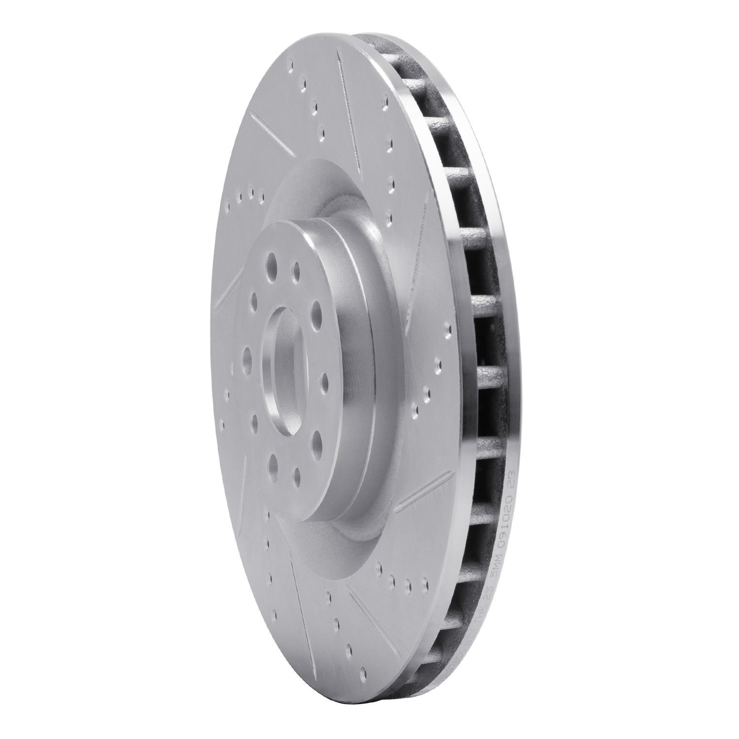 631-07006R Drilled/Slotted Brake Rotor [Silver], 2014-2019 Mopar, Position: Front Right