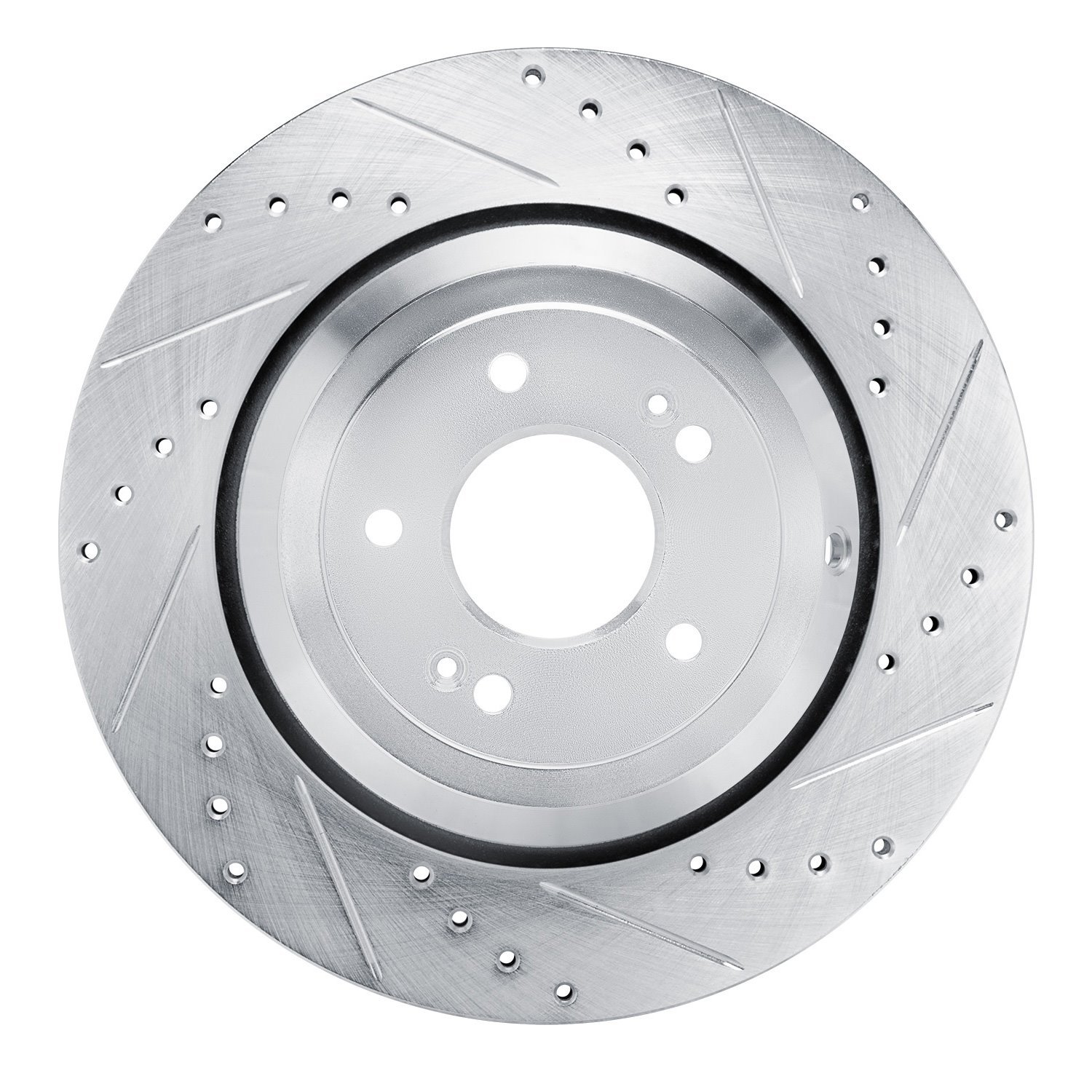 631-10002R Drilled/Slotted Brake Rotor [Silver], 2017-2020 Kia/Hyundai/Genesis, Position: Rear Right