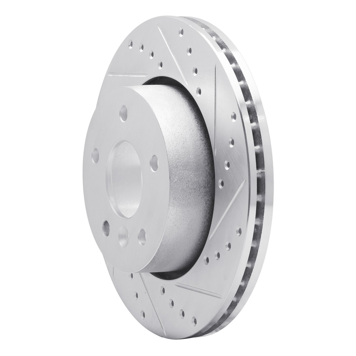 631-11003R Drilled/Slotted Brake Rotor [Silver], 1994-2002 Land Rover, Position: Front Right