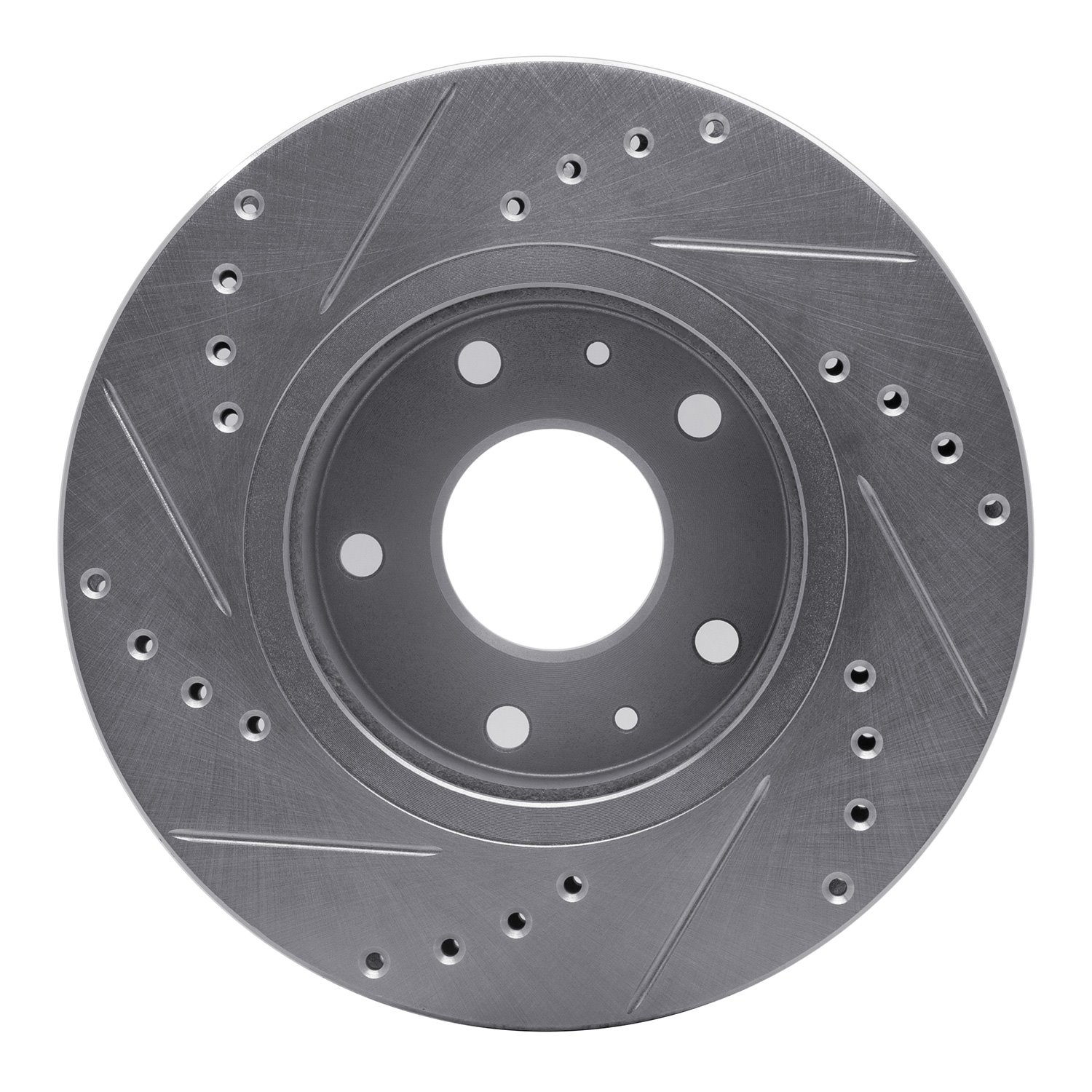 631-11006R Drilled/Slotted Brake Rotor [Silver], 2002-2005 Land Rover, Position: Front Right