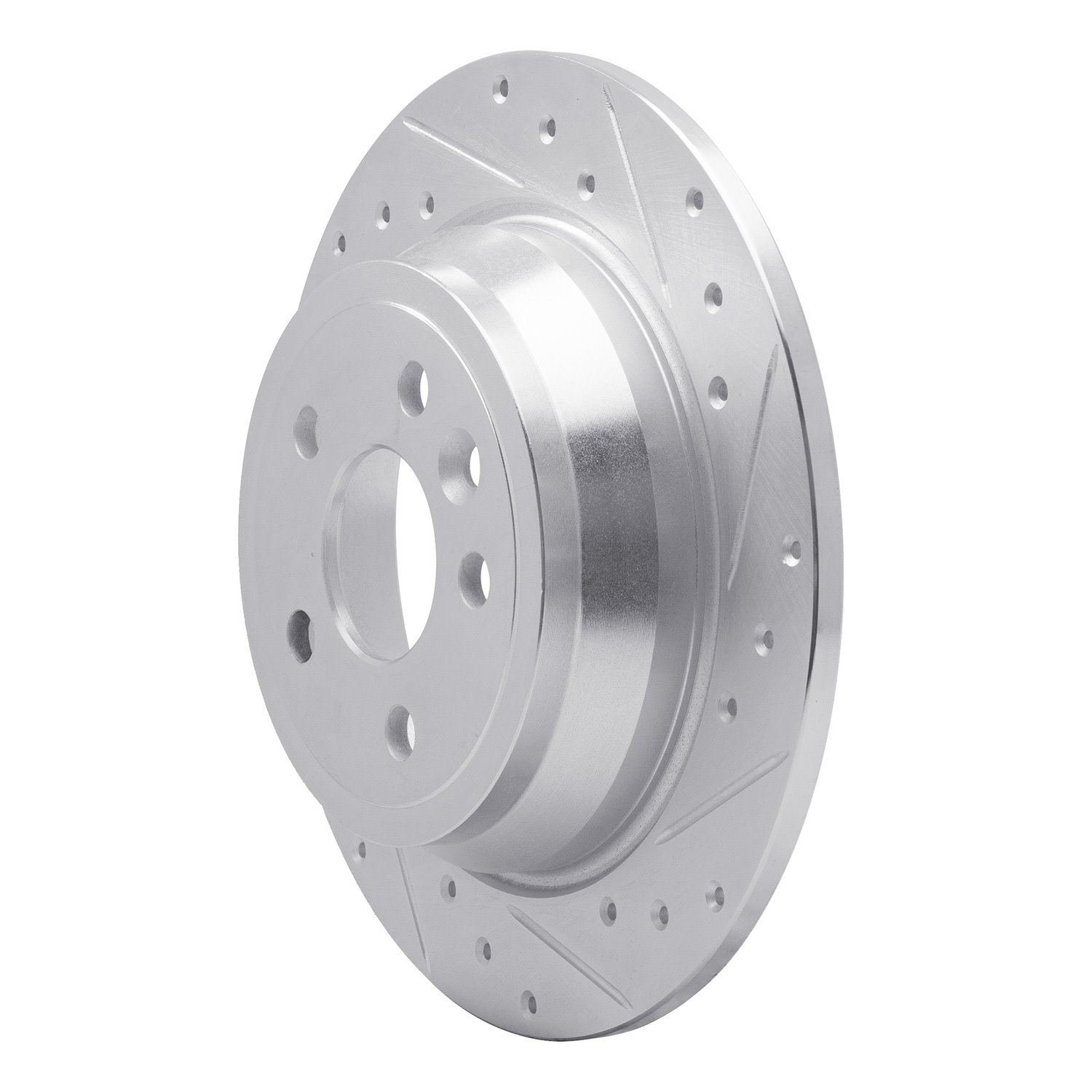 631-11024R Drilled/Slotted Brake Rotor [Silver], 2013-2015 Land Rover, Position: Rear Right
