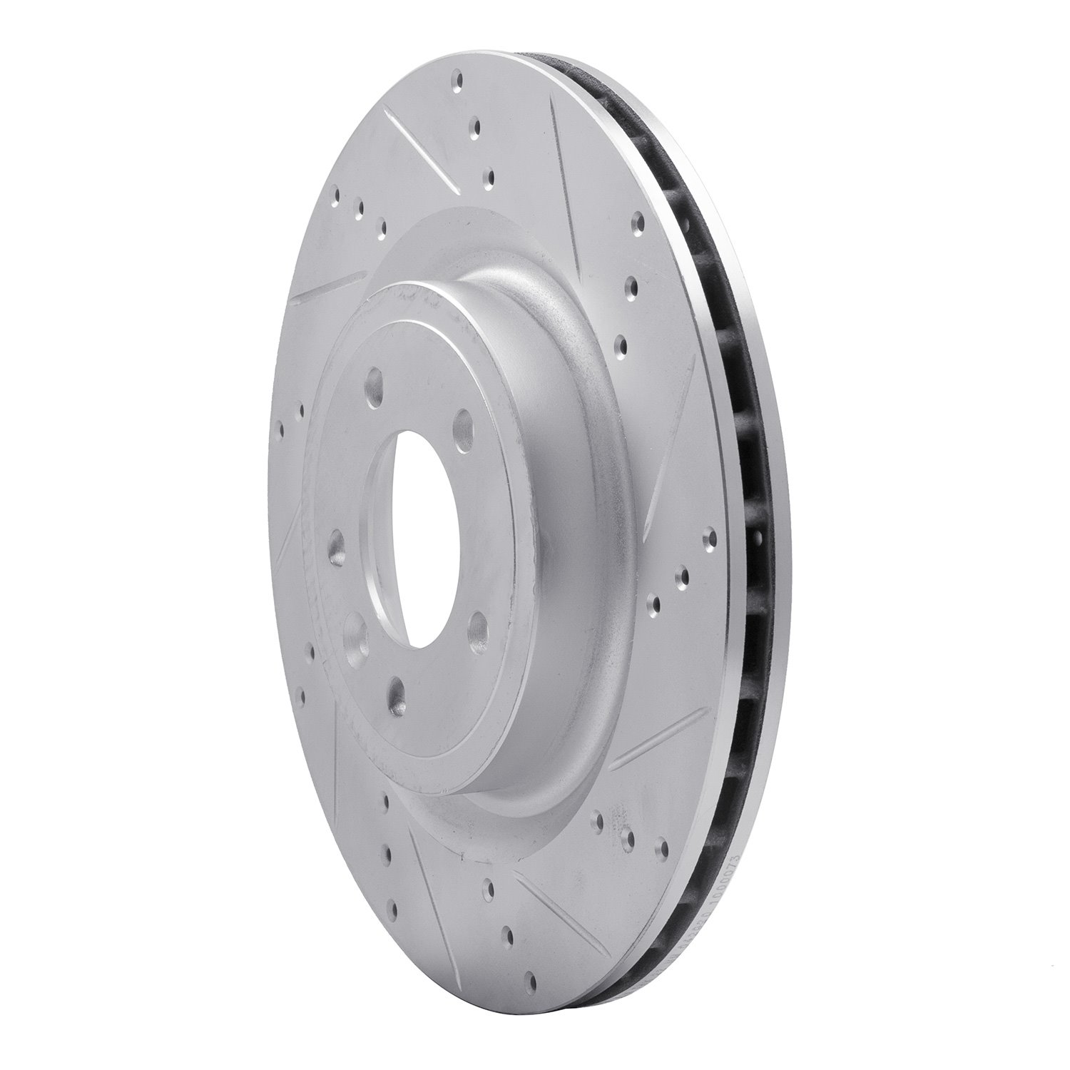 631-11026R Drilled/Slotted Brake Rotor [Silver], Fits Select Land Rover, Position: Rear Right