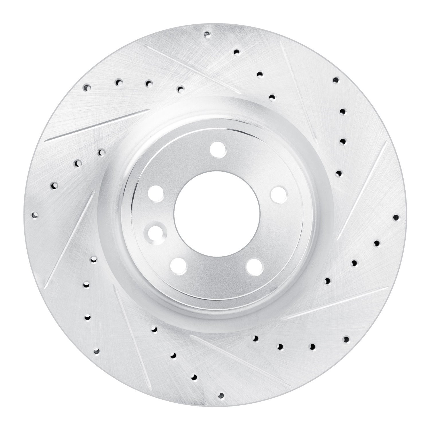 631-11032R Drilled/Slotted Brake Rotor [Silver], Fits Select Land Rover, Position: Front Right