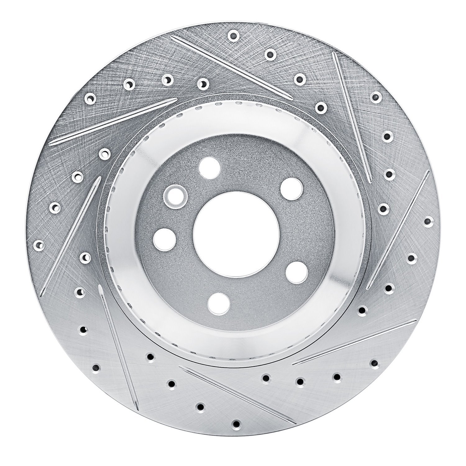 631-11035R Drilled/Slotted Brake Rotor [Silver], Fits Select Multiple Makes/Models, Position: Rear Right