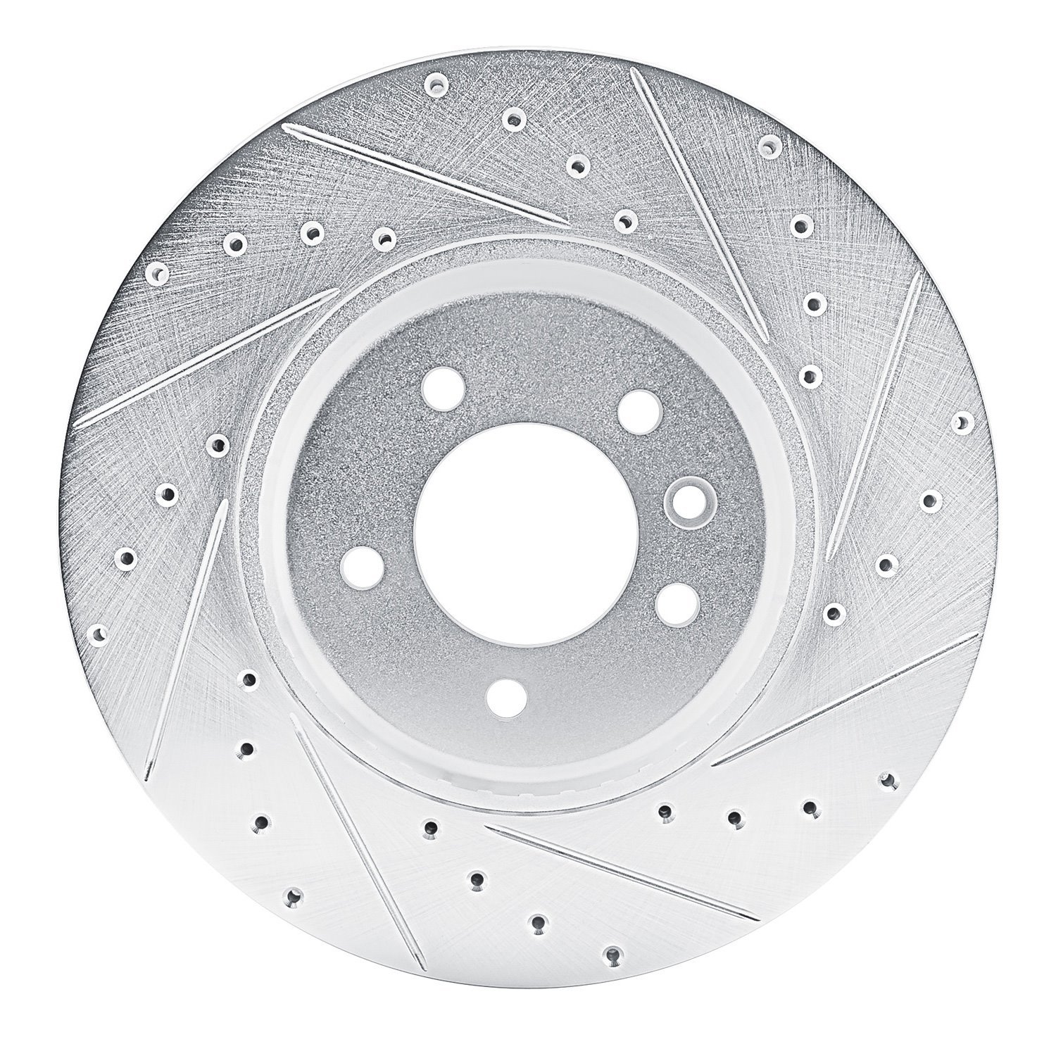 631-11038R Drilled/Slotted Brake Rotor [Silver], Fits Select Land Rover, Position: Front Right