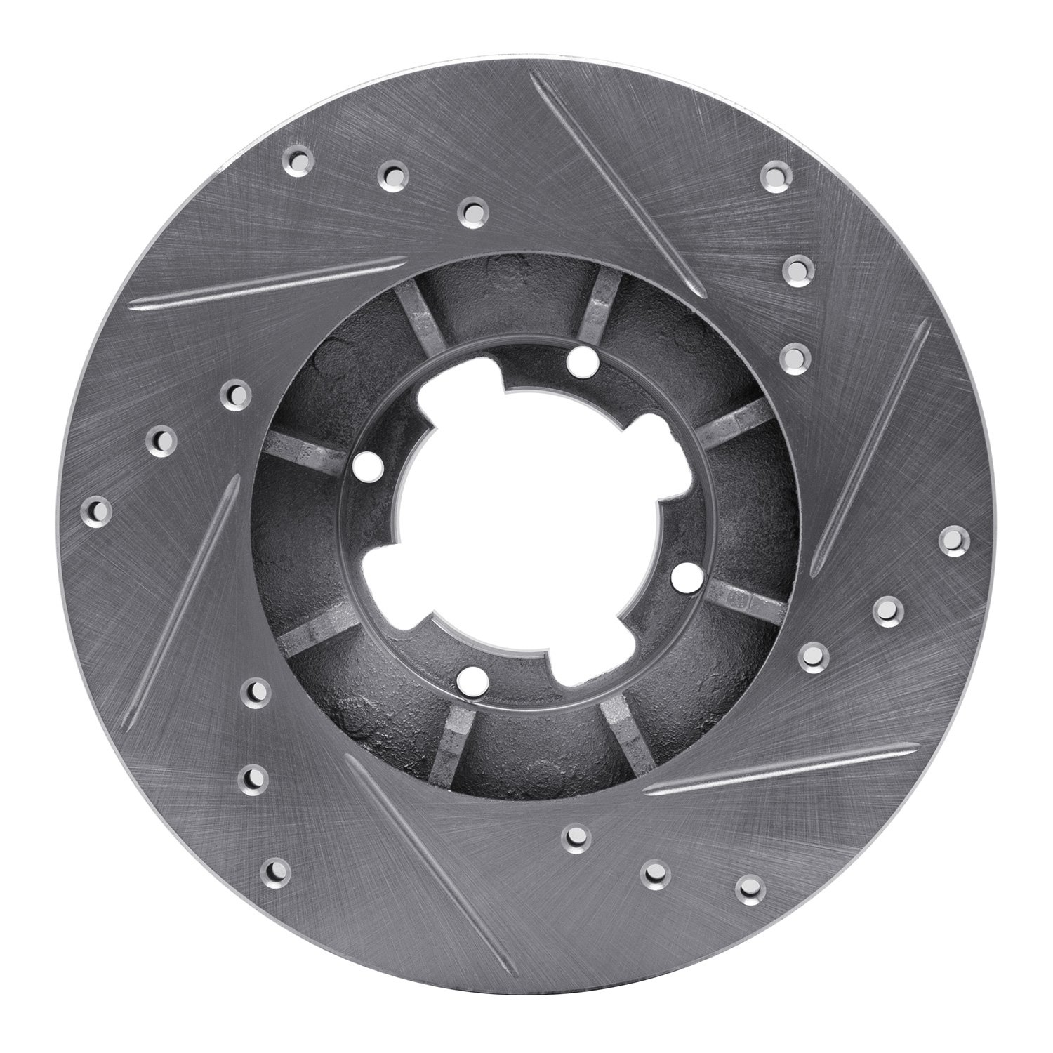 631-13000L Drilled/Slotted Brake Rotor [Silver], 1985-1994 Subaru, Position: Front Left