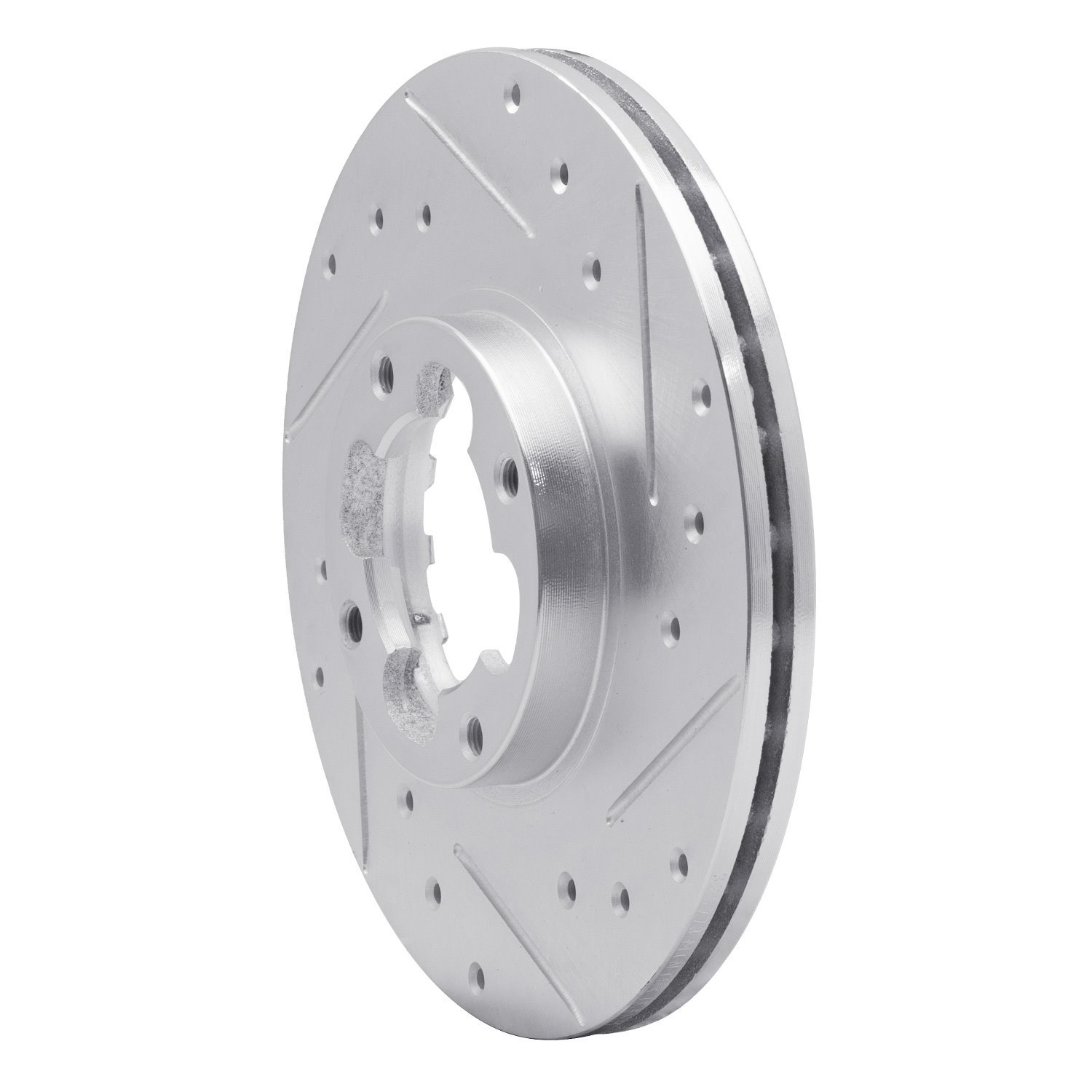 631-13006R Drilled/Slotted Brake Rotor [Silver], 1989-1994 Subaru, Position: Front Right