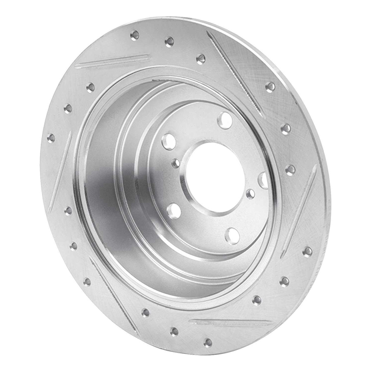 631-13008L Drilled/Slotted Brake Rotor [Silver], 1990-2008 GM, Position: Rear Left