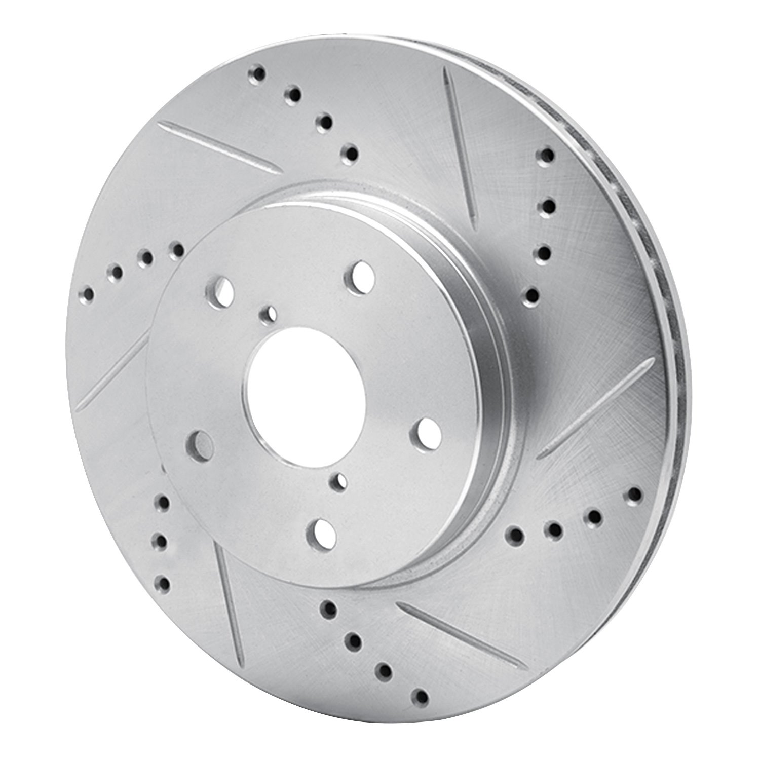 631-13026R Drilled/Slotted Brake Rotor [Silver], 2015-2019 Subaru, Position: Front Right