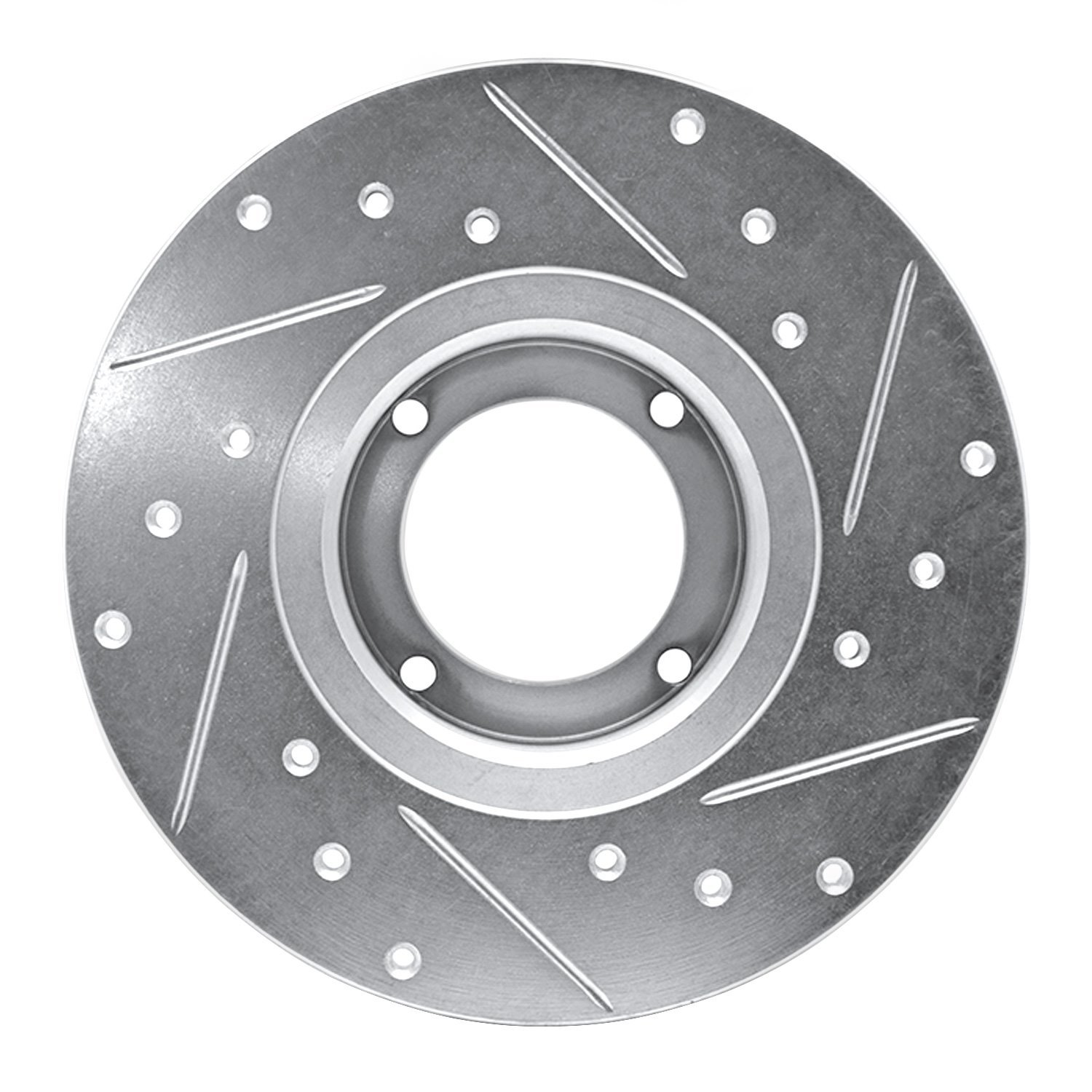631-13030L Drilled/Slotted Brake Rotor [Silver], 1980-1983 Subaru, Position: Front Left