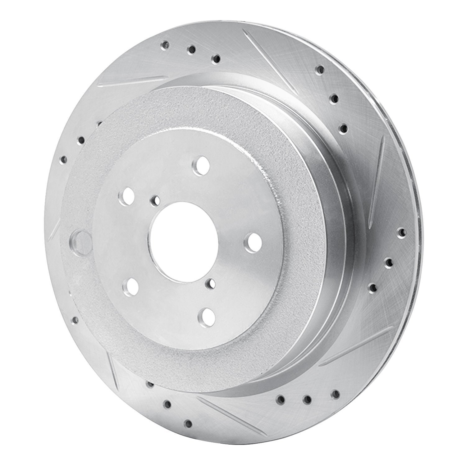 631-13036R Drilled/Slotted Brake Rotor [Silver], 2006-2014 Subaru, Position: Rear Right