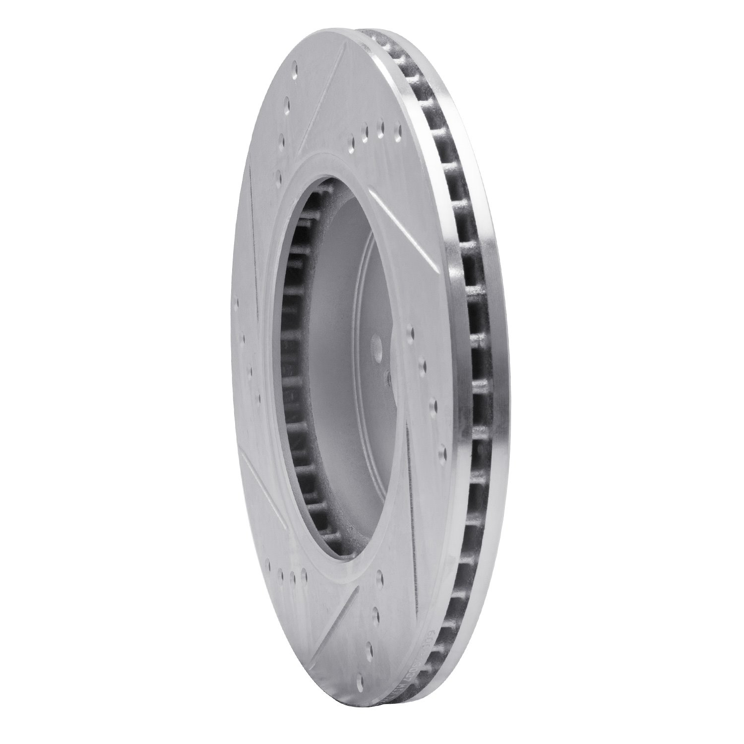 631-13037R Drilled/Slotted Brake Rotor [Silver], Fits Select Subaru, Position: Front Right
