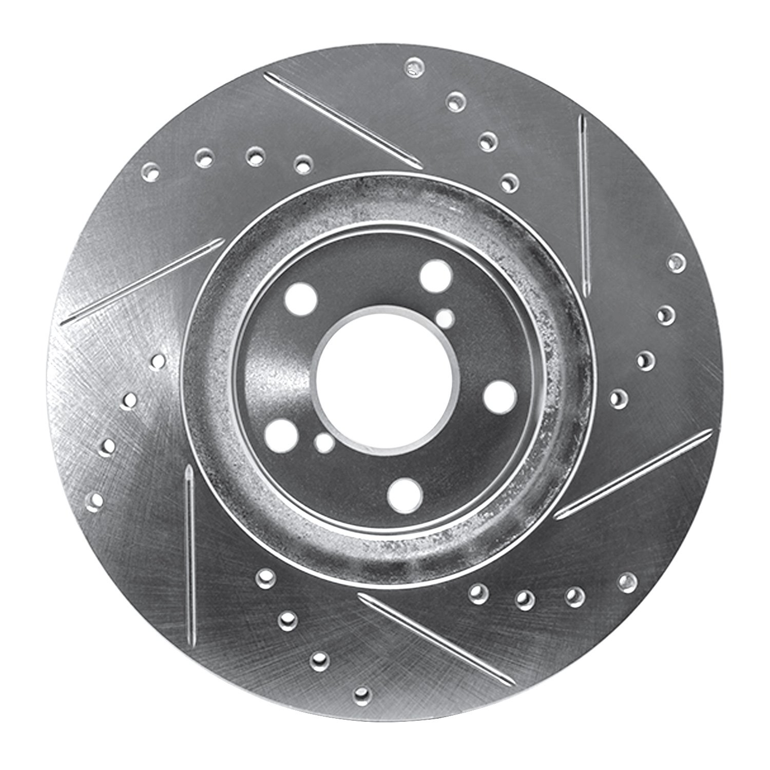 631-13039L Drilled/Slotted Brake Rotor [Silver], Fits Select Subaru, Position: Front Left