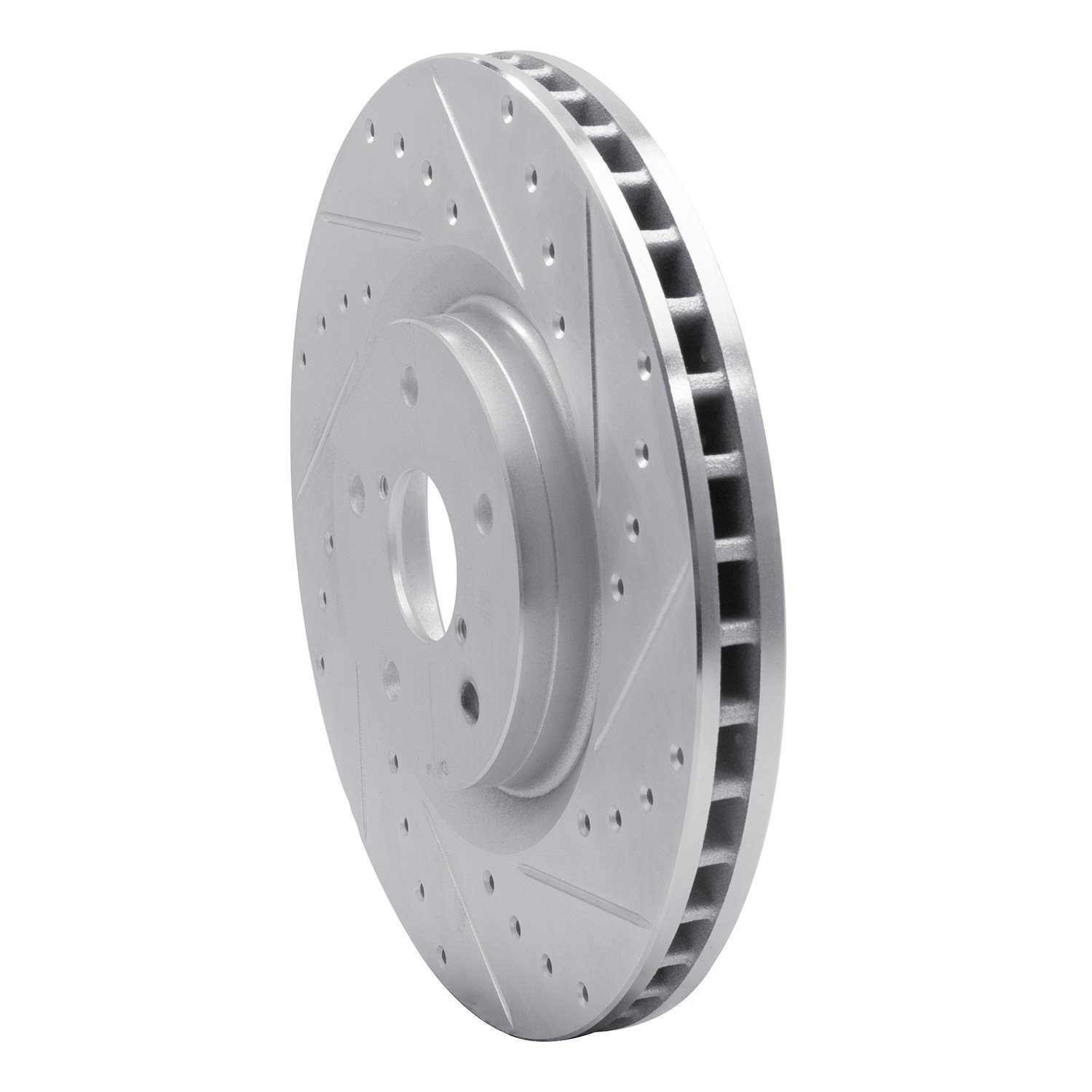 631-13043R Drilled/Slotted Brake Rotor [Silver], Fits Select Subaru, Position: Front Right