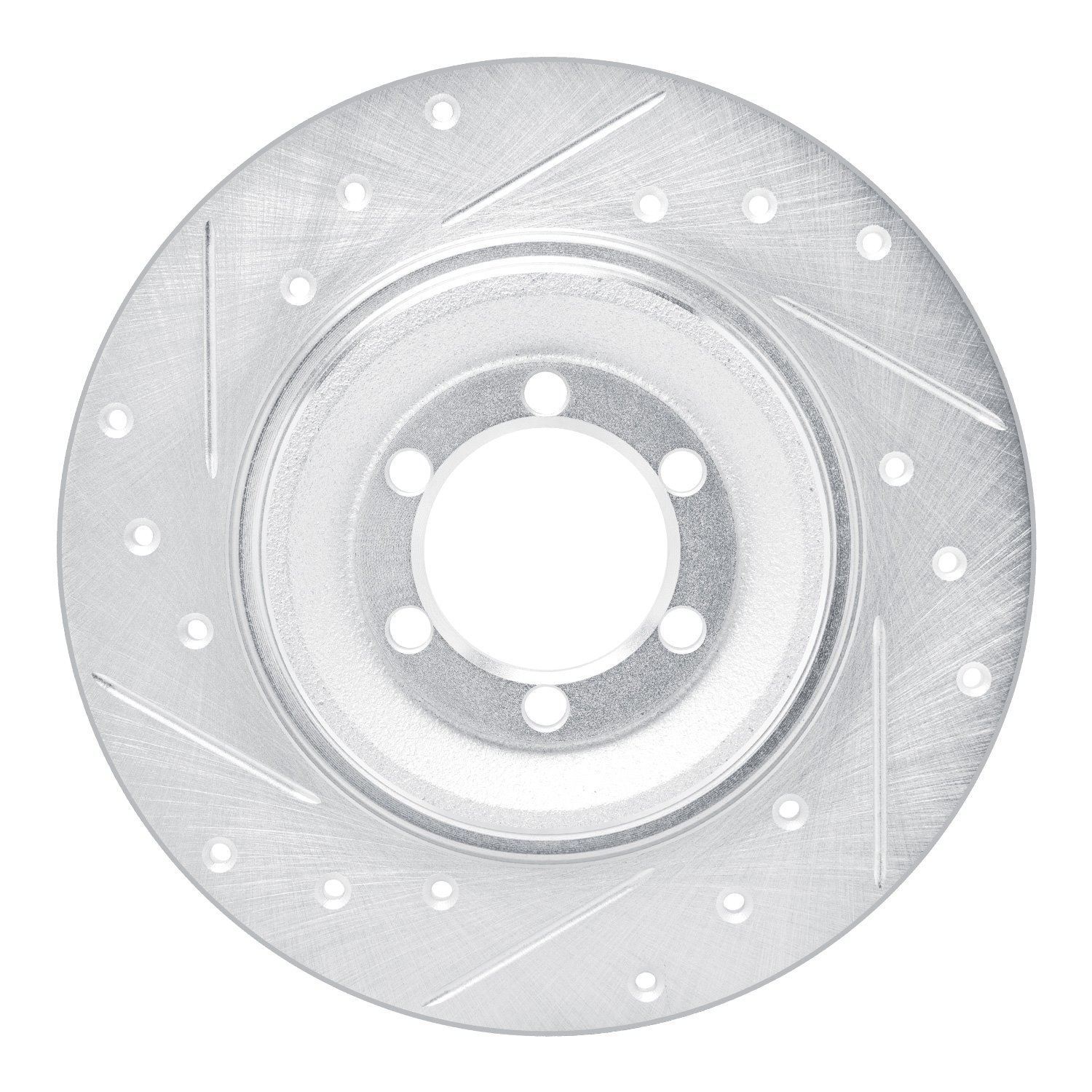 631-16001L Drilled/Slotted Brake Rotor [Silver], 1975-1979 Alfa Romeo, Position: Rear Left