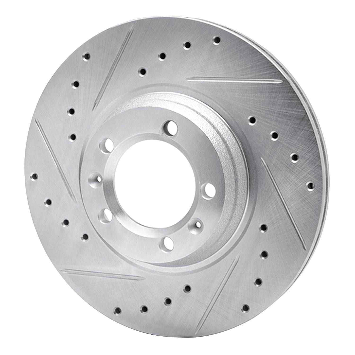 631-16002L Drilled/Slotted Brake Rotor [Silver], 1981-1989 Alfa Romeo, Position: Front Left