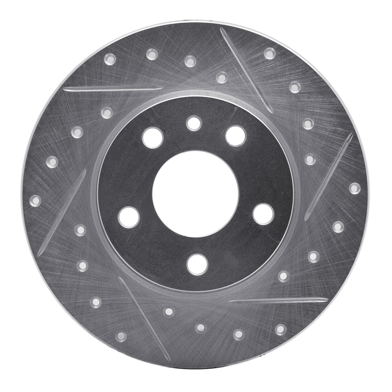 631-16007R Drilled/Slotted Brake Rotor [Silver], 1991-1995 Alfa Romeo, Position: Rear Right