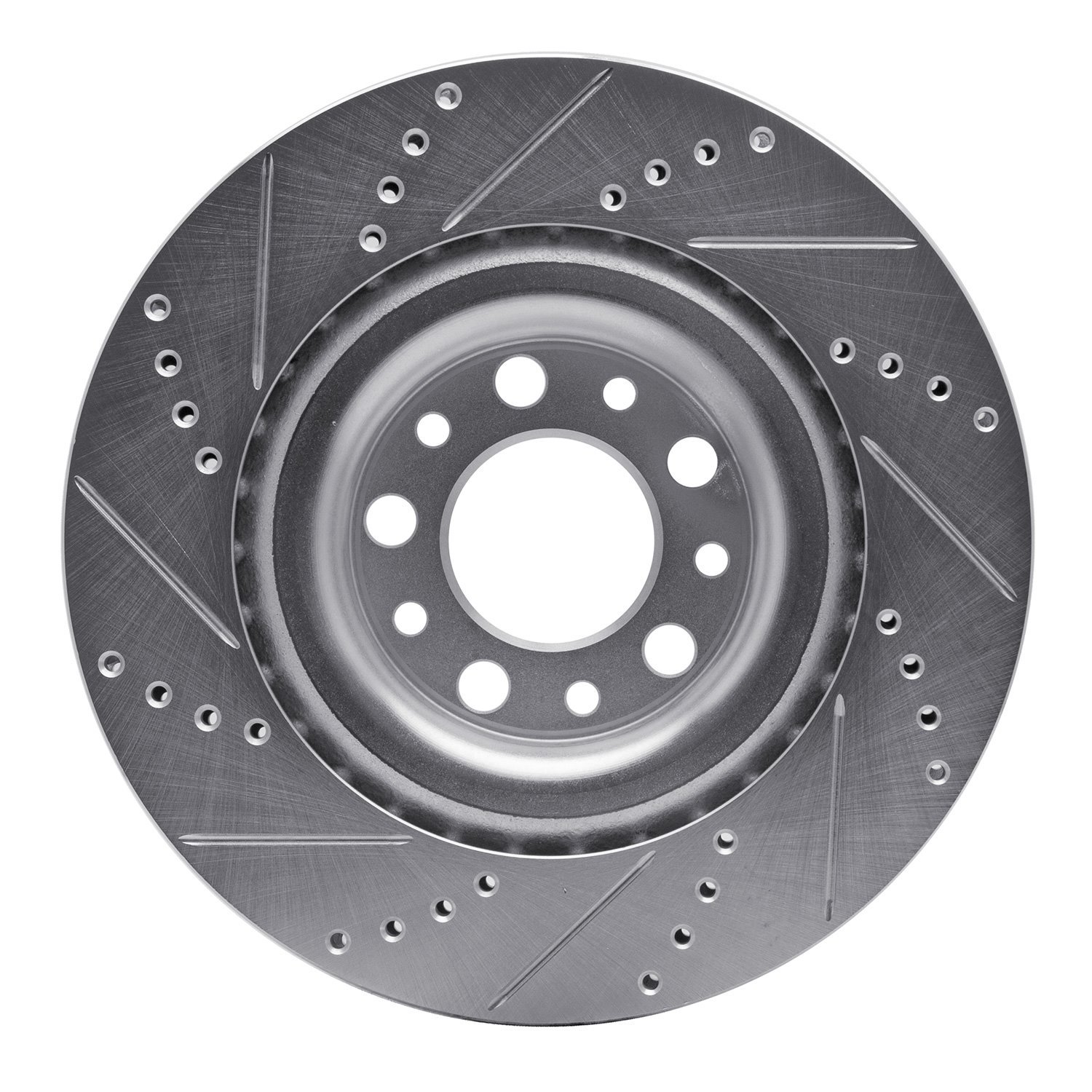 631-16013R Drilled/Slotted Brake Rotor [Silver], Fits Select Alfa Romeo, Position: Rear Right