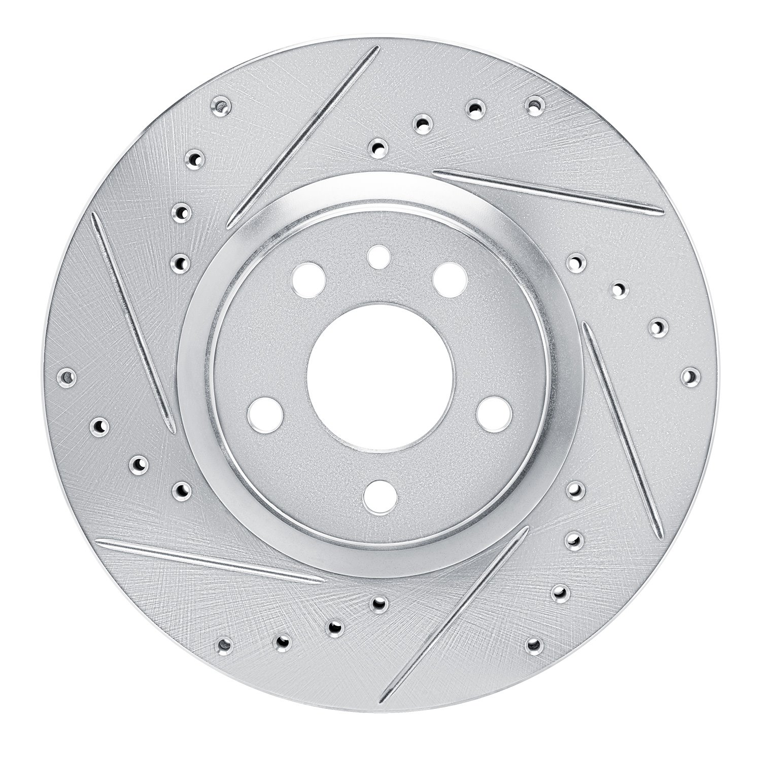 631-16014L Drilled/Slotted Brake Rotor [Silver], 1994-1995 Alfa Romeo, Position: Front Left