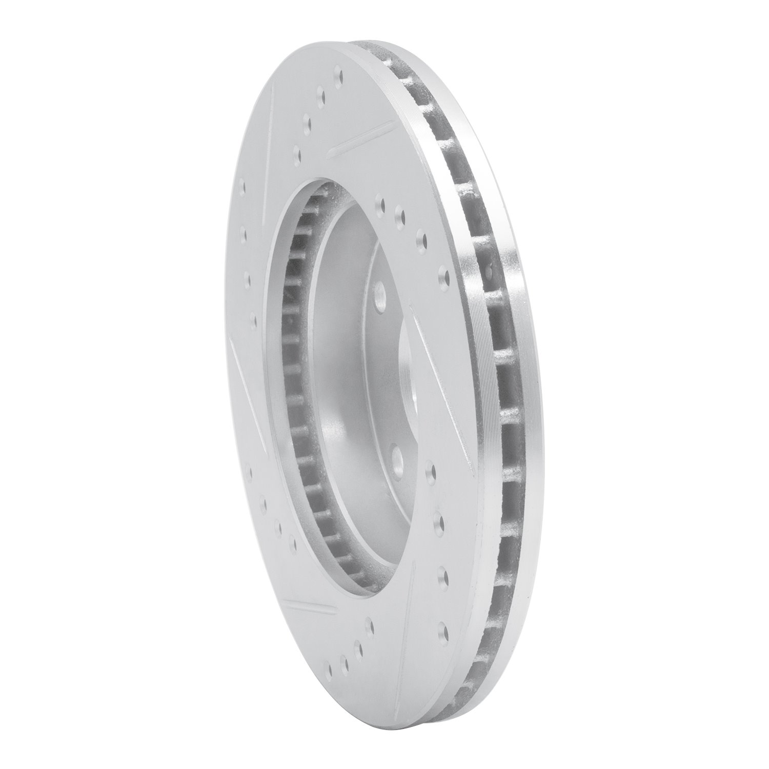 631-18001R Drilled/Slotted Brake Rotor [Silver], 1999-2002 GM, Position: Front Right
