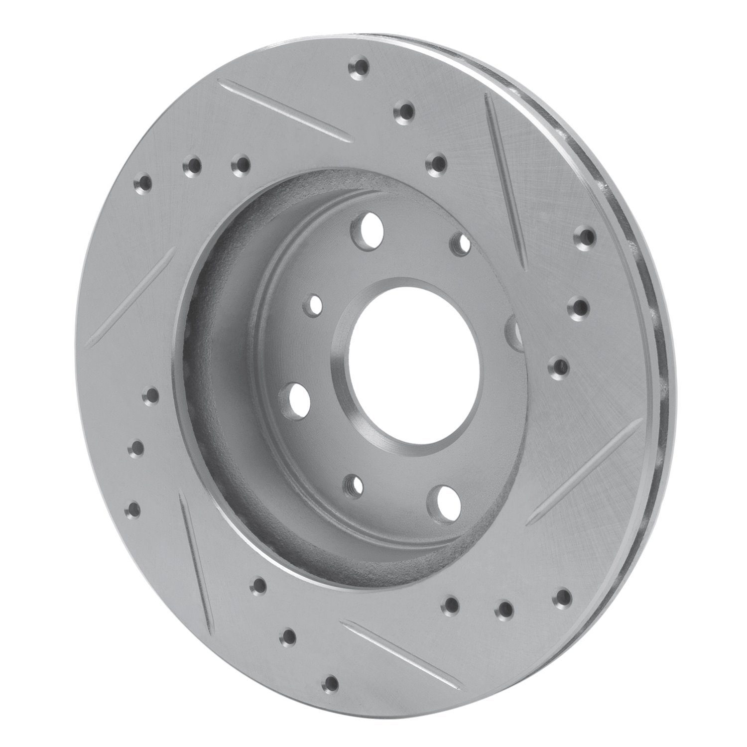 631-19001L Drilled/Slotted Brake Rotor [Silver], 1988-1992 Daihatsu, Position: Front Left