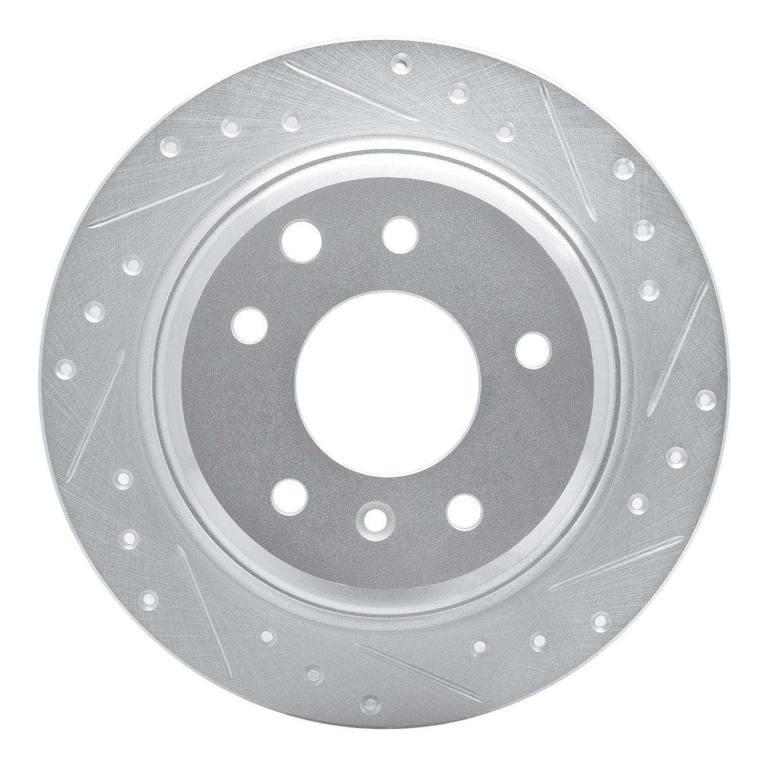 631-20007R Drilled/Slotted Brake Rotor [Silver], 1990-1995 Jaguar, Position: Rear Right