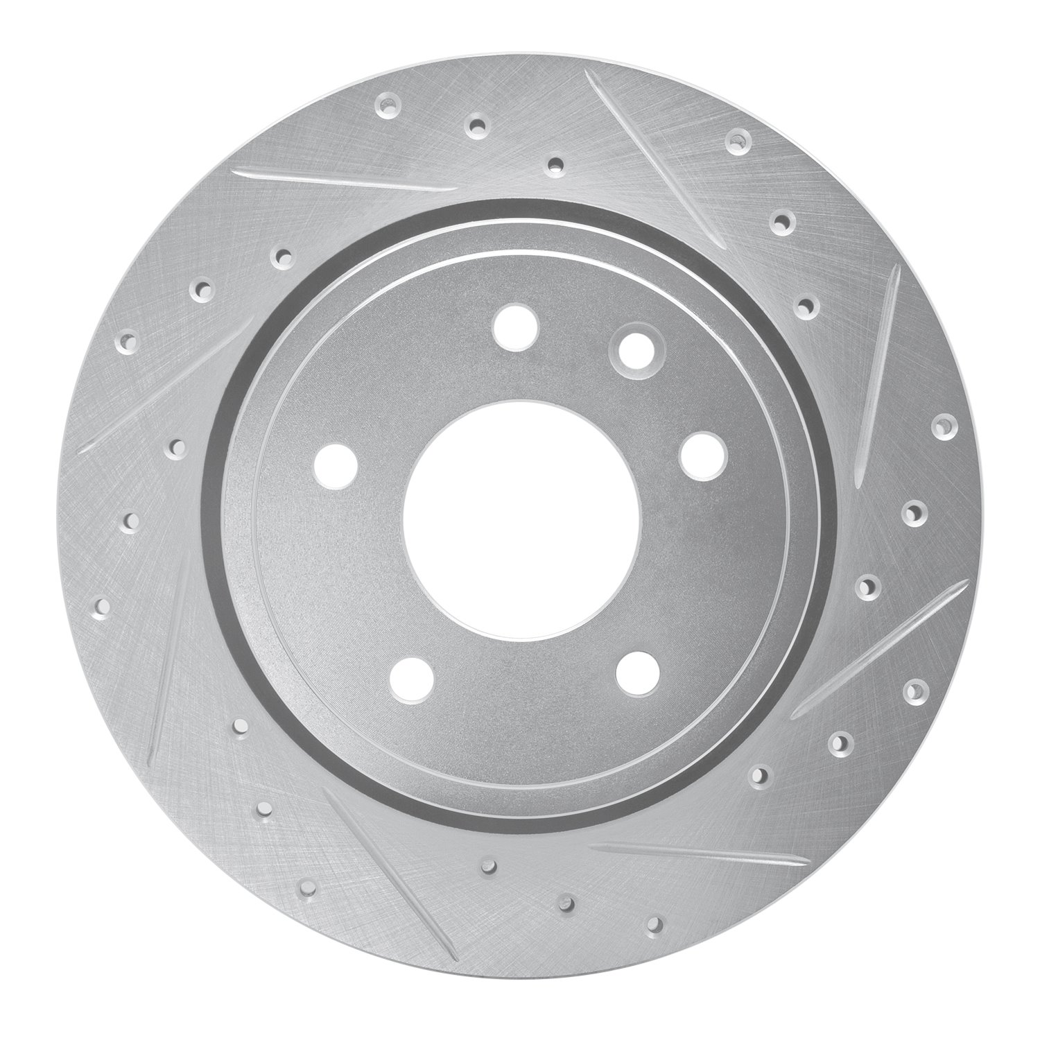 631-20009R Drilled/Slotted Brake Rotor [Silver], 1995-2006 Jaguar, Position: Rear Right