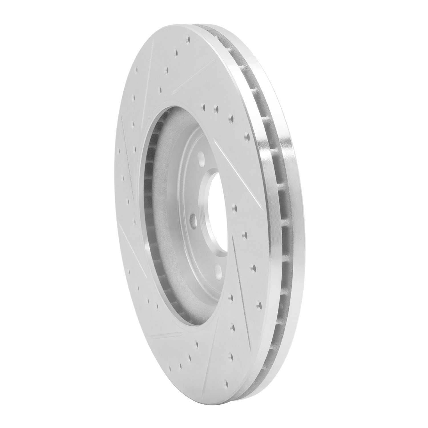 631-20019R Drilled/Slotted Brake Rotor [Silver], 2006-2010 Jaguar, Position: Front Right
