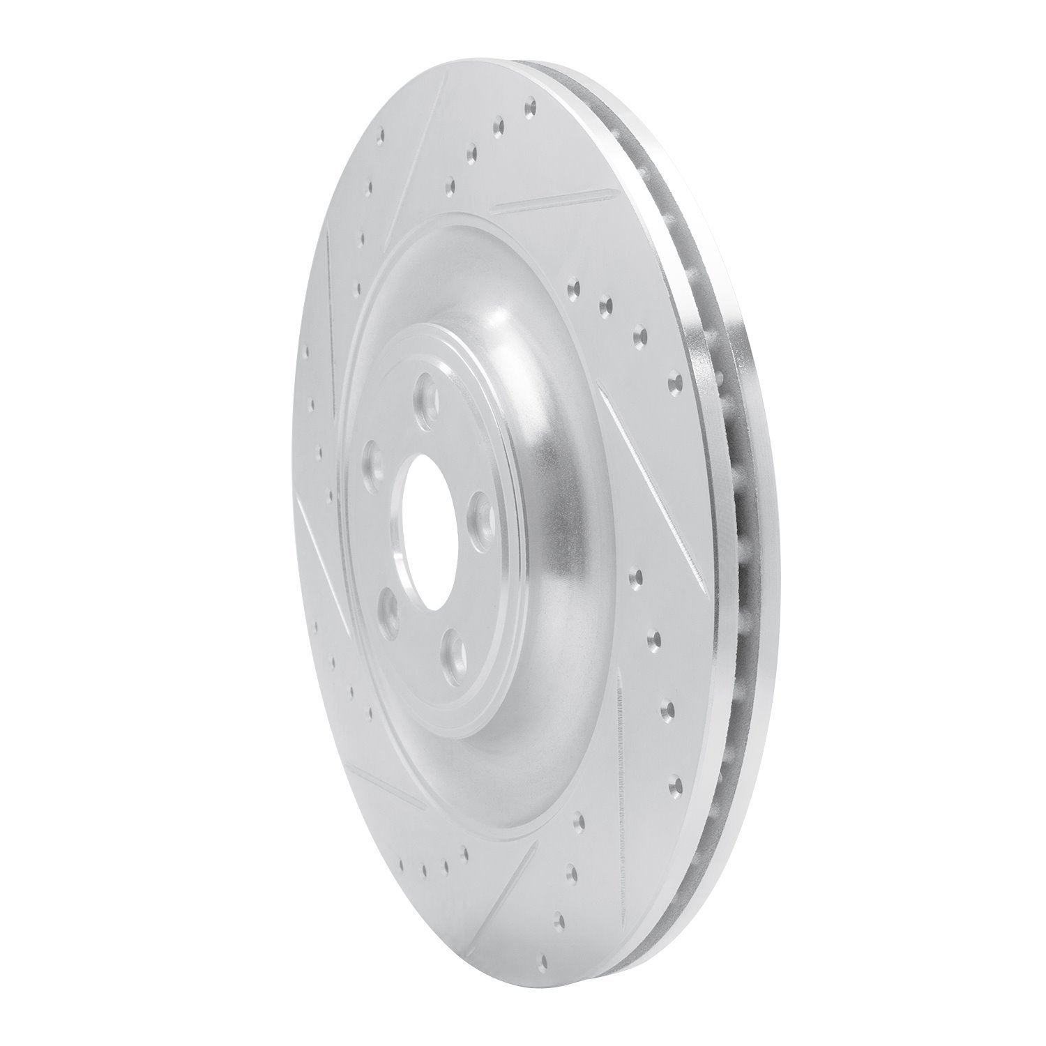 631-20027L Drilled/Slotted Brake Rotor [Silver], Fits Select Jaguar, Position: Rear Left