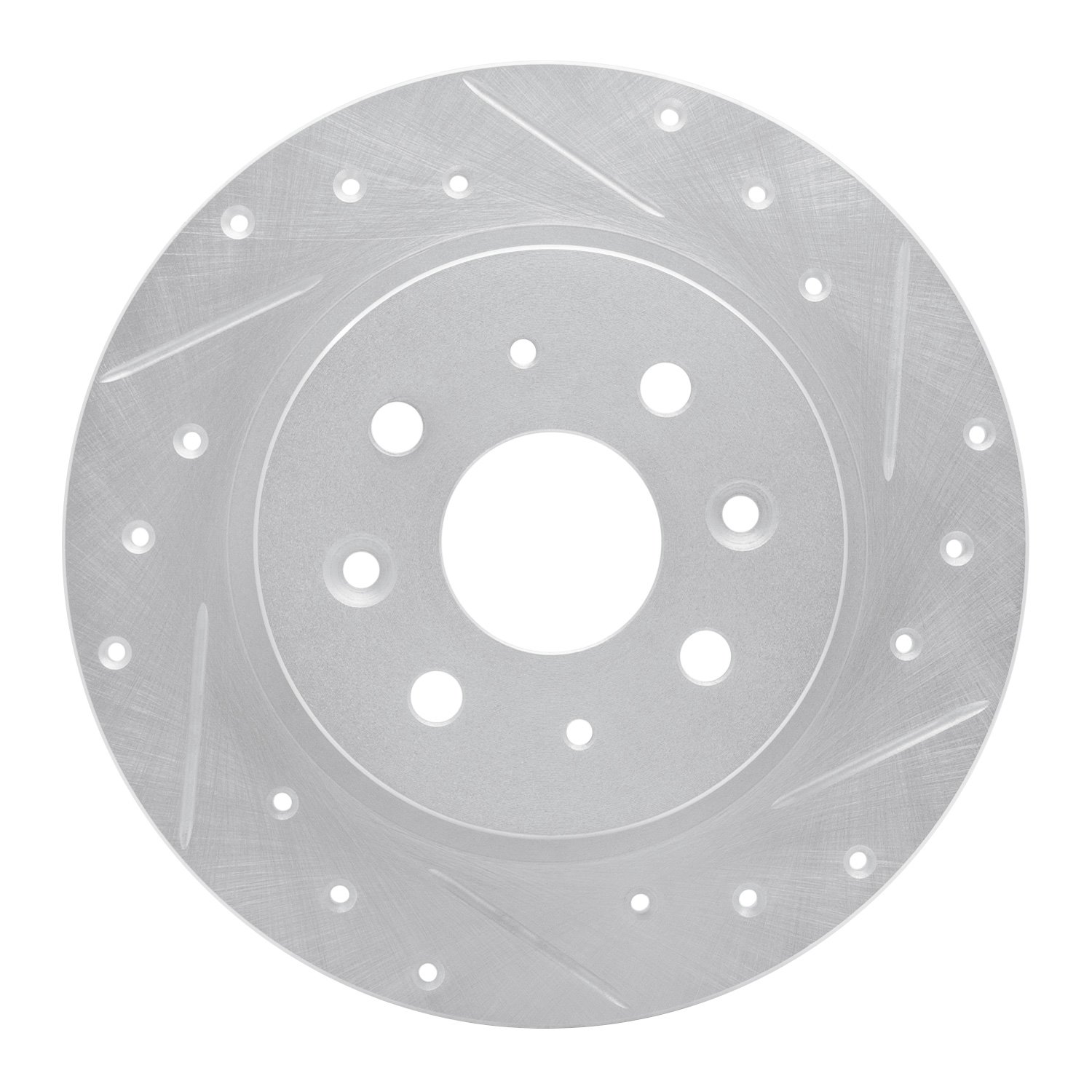 631-21003R Drilled/Slotted Brake Rotor [Silver], 1998-2003 Kia/Hyundai/Genesis, Position: Rear Right