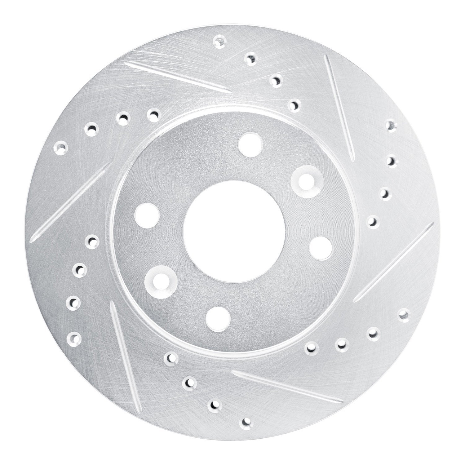 631-21005R Drilled/Slotted Brake Rotor [Silver], 1994-2000 Kia/Hyundai/Genesis, Position: Front Right