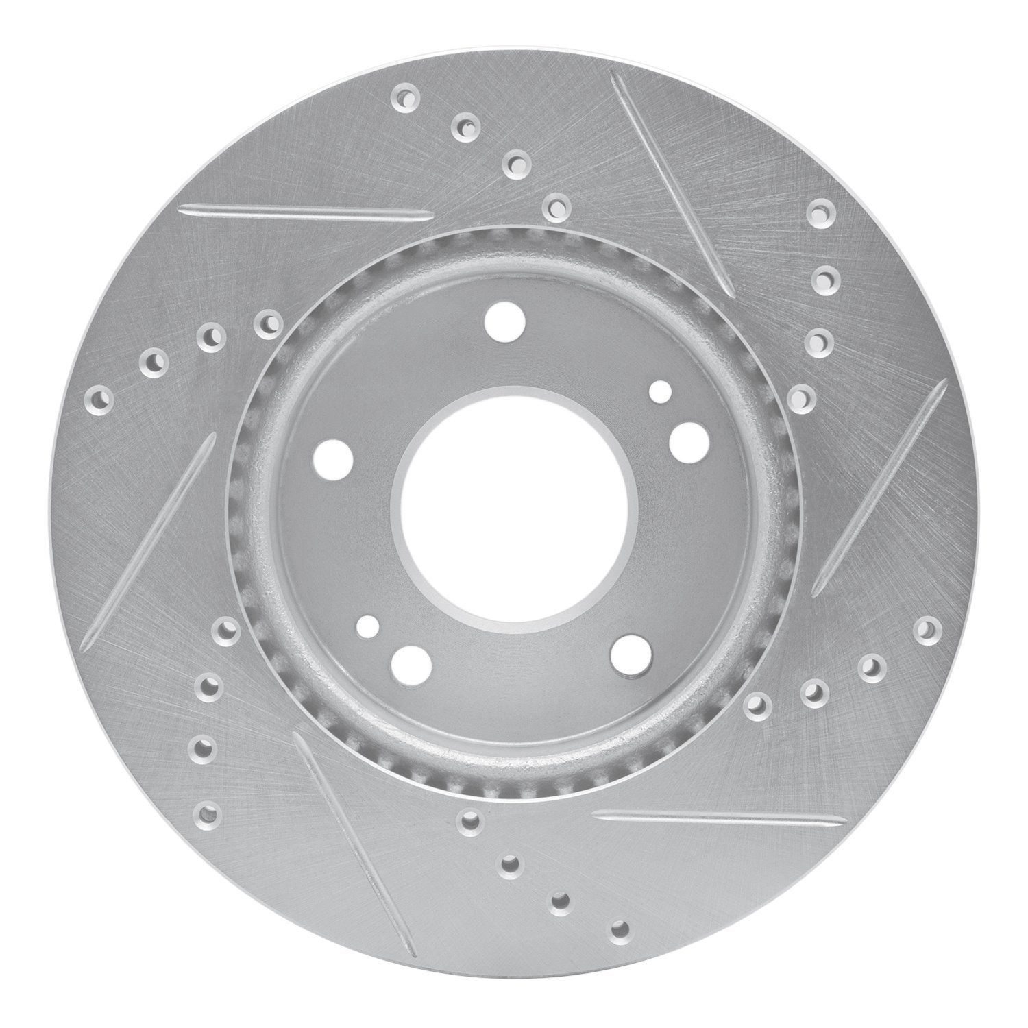 631-21012L Drilled/Slotted Brake Rotor [Silver], 2010-2011 Kia/Hyundai/Genesis, Position: Front Left
