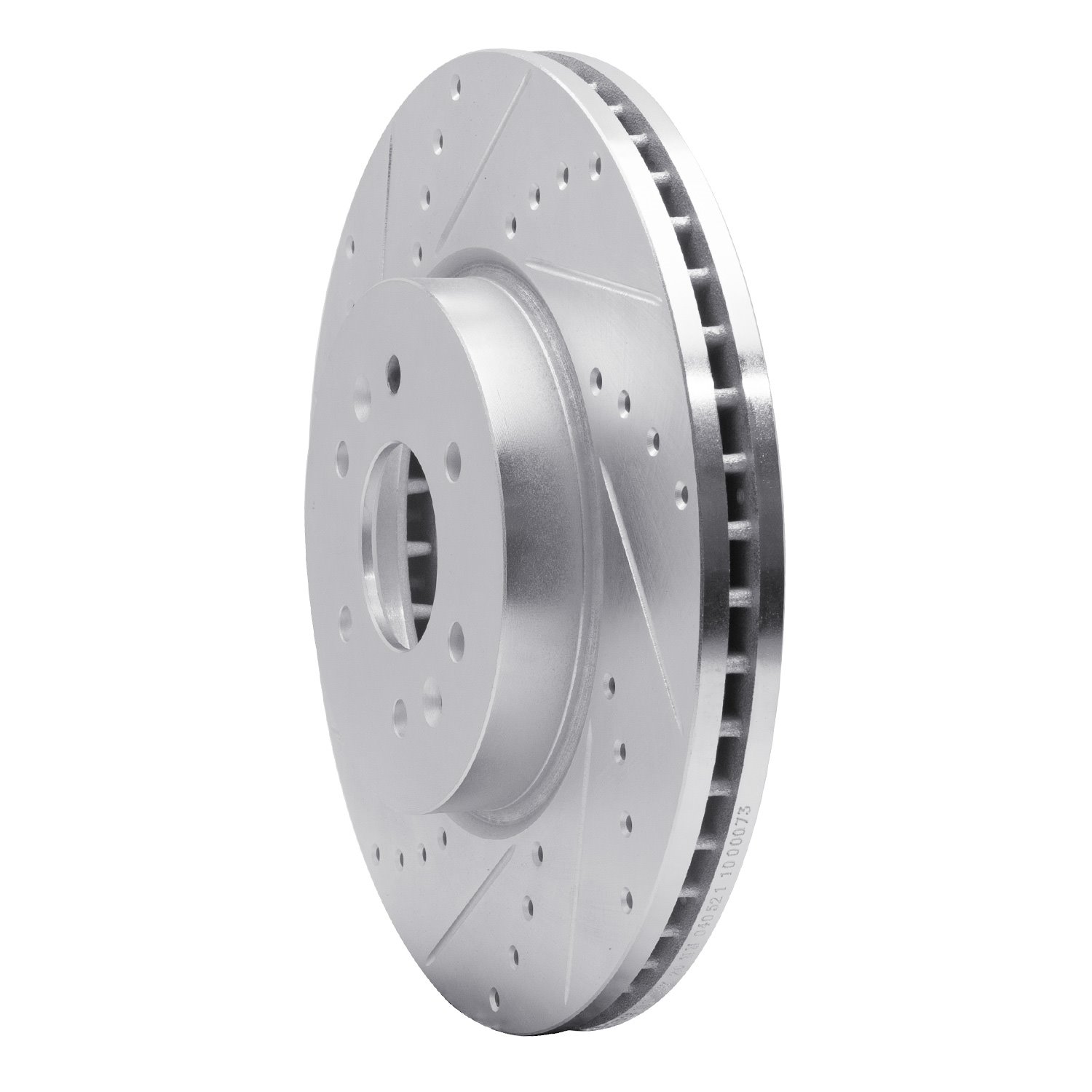 631-21028L Drilled/Slotted Brake Rotor [Silver], 2009-2010 Kia/Hyundai/Genesis, Position: Front Left
