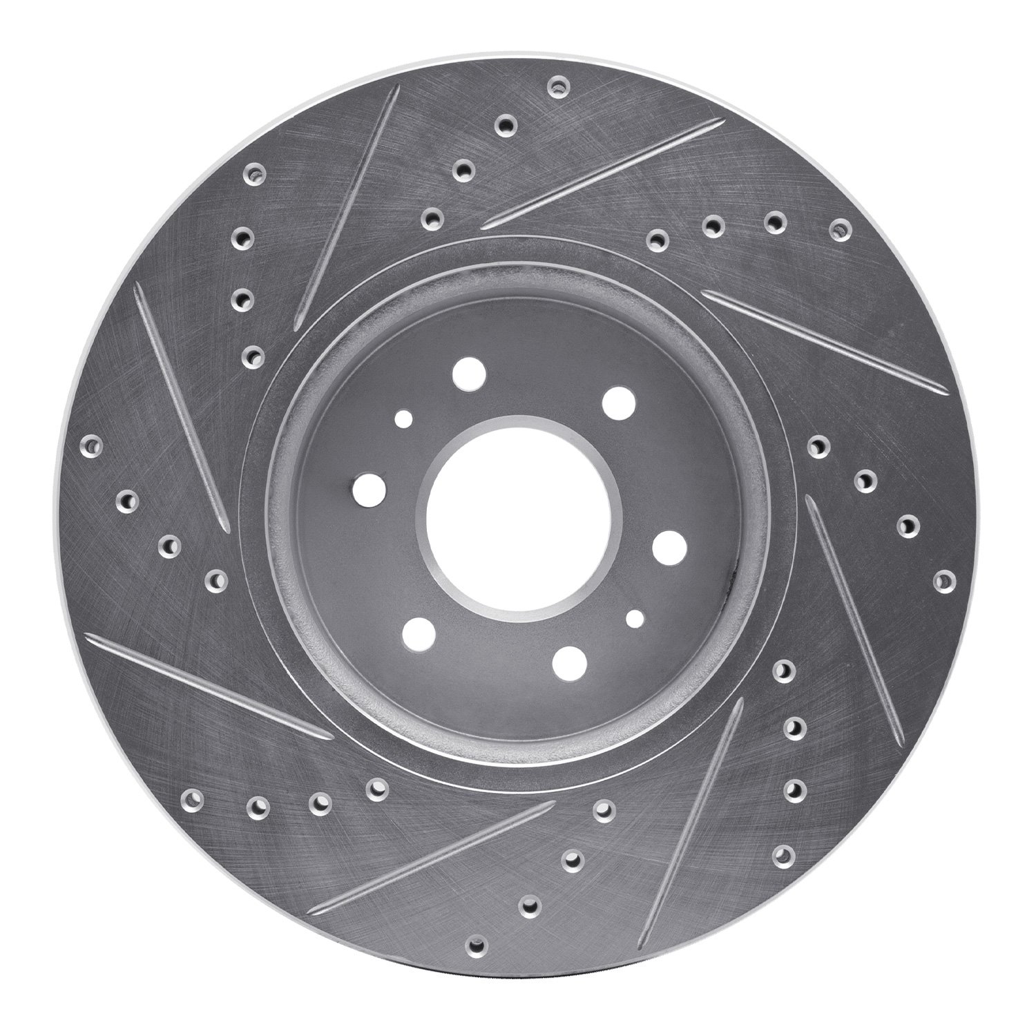 631-21028R Drilled/Slotted Brake Rotor [Silver], 2009-2010 Kia/Hyundai/Genesis, Position: Front Right