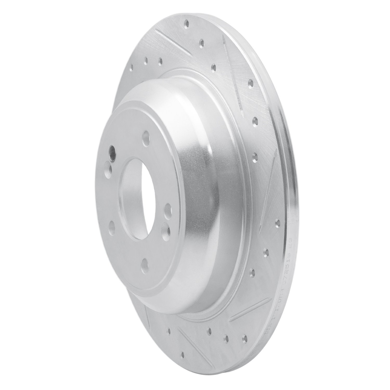 631-21041R Drilled/Slotted Brake Rotor [Silver], Fits Select Kia/Hyundai/Genesis, Position: Rear Right