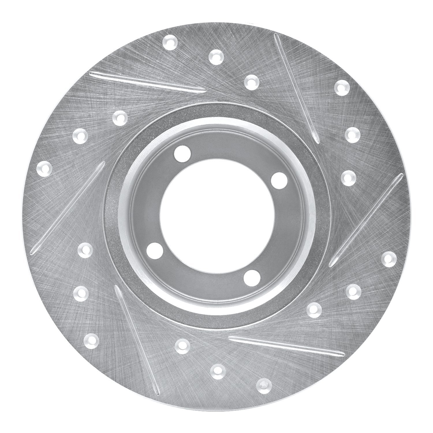631-22000L Drilled/Slotted Brake Rotor [Silver], 1967-1974 Opel, Position: Front Left
