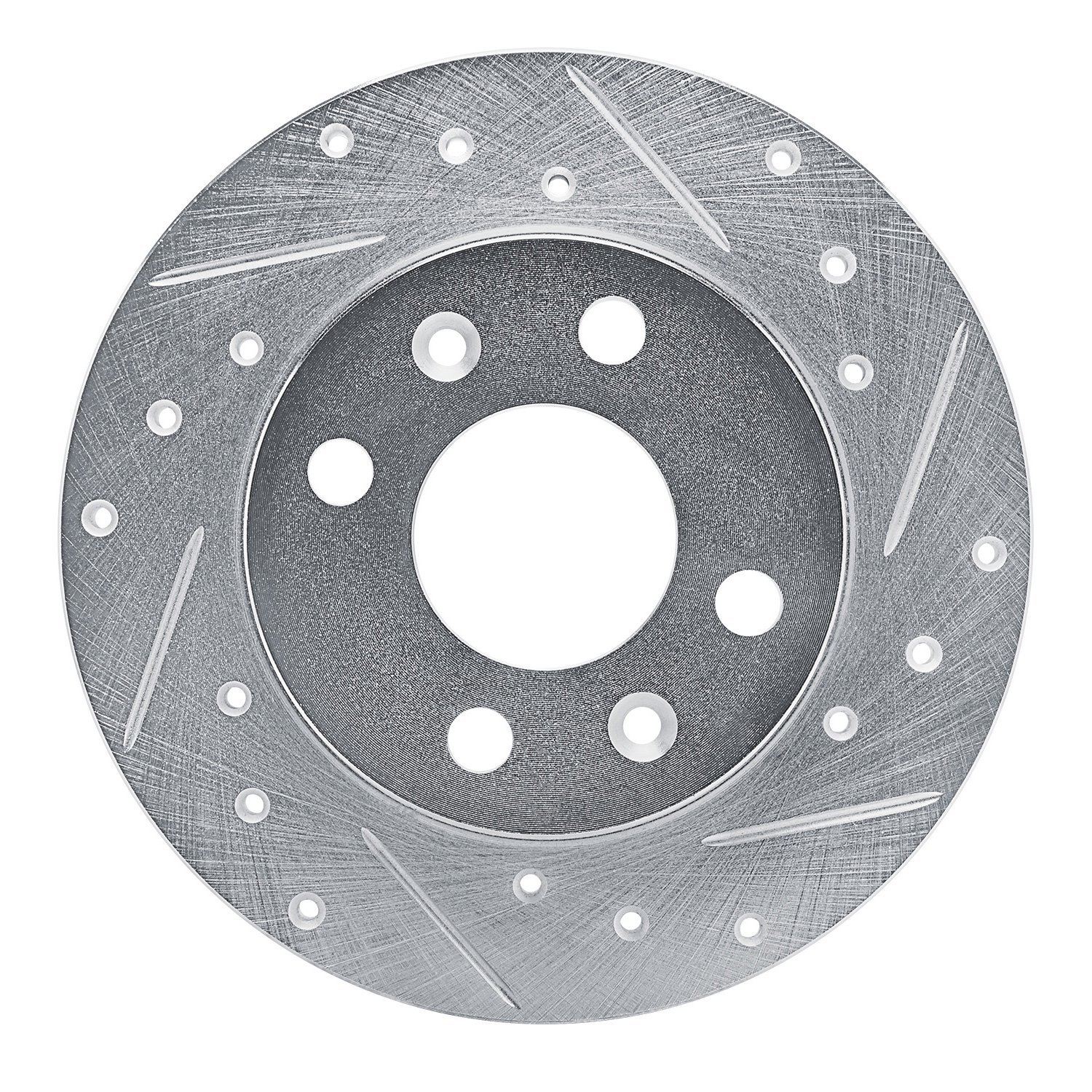 631-23003R Drilled/Slotted Brake Rotor [Silver], 1981-1987 Renault, Position: Front Right