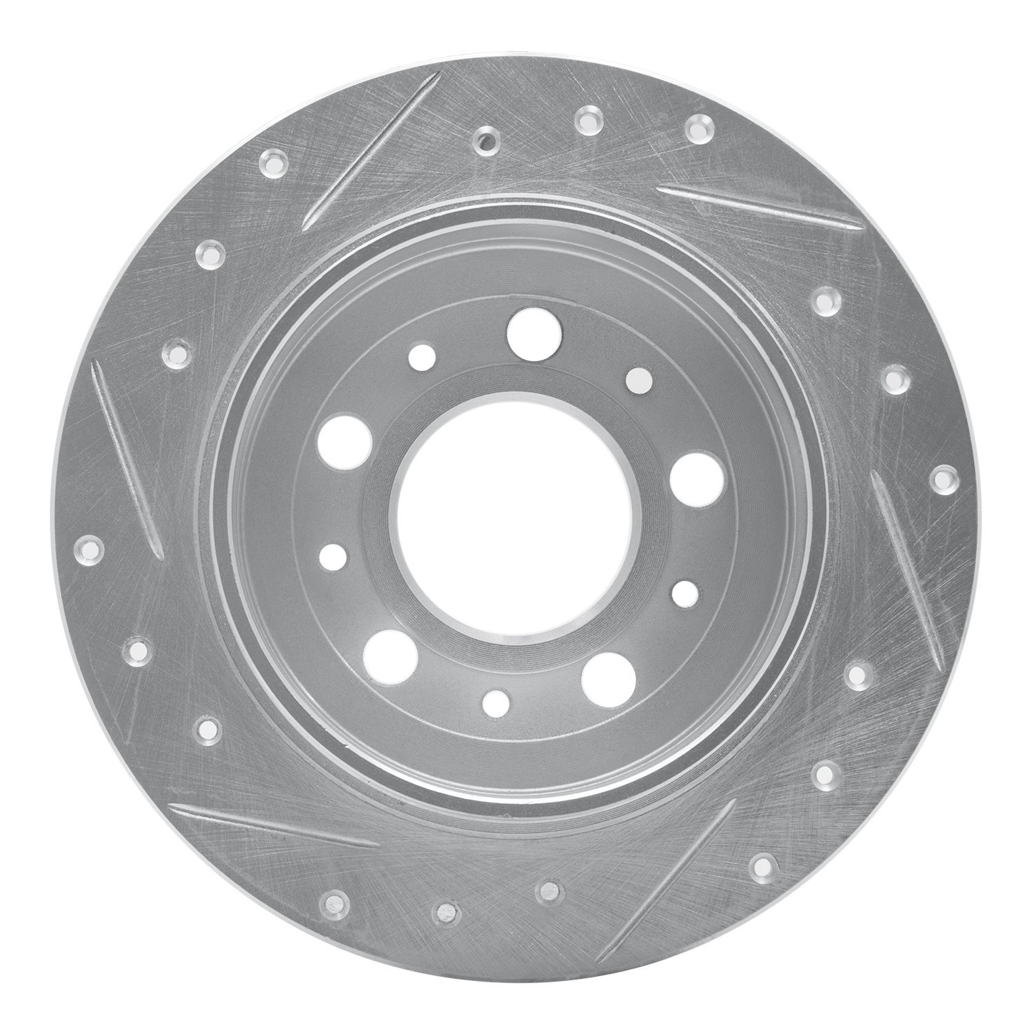 Drilled/Slotted Brake Rotor [Silver], 1988-1994 Volvo