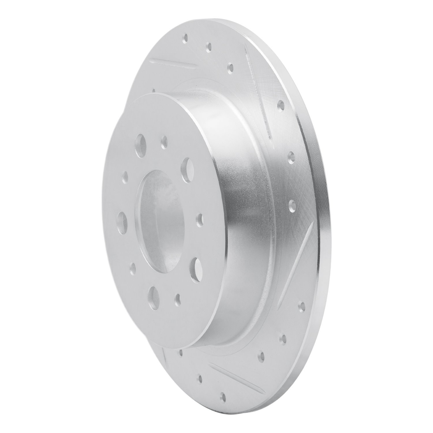 631-27020R Drilled/Slotted Brake Rotor [Silver], 1995-1997 Volvo, Position: Rear Right