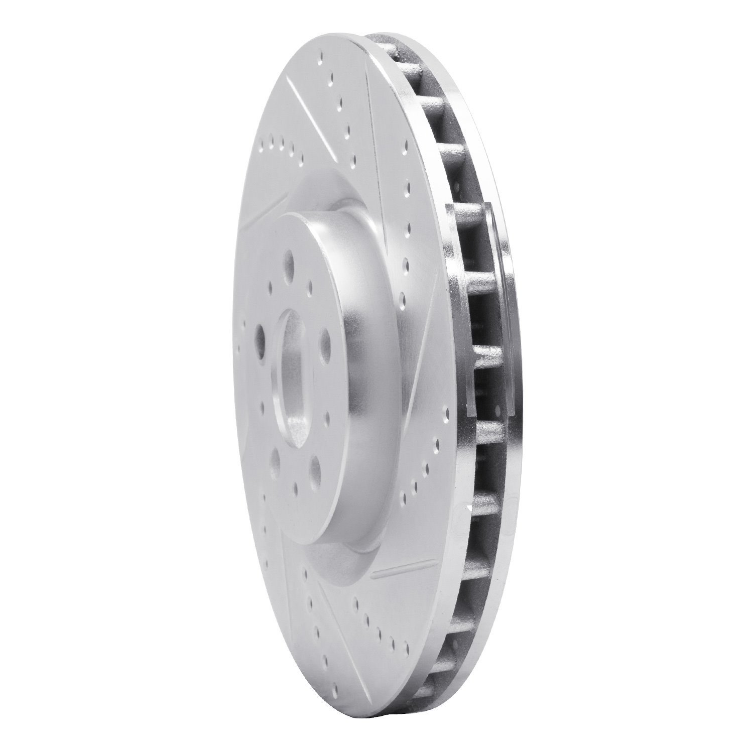 631-27031R Drilled/Slotted Brake Rotor [Silver], 2004-2007 Volvo, Position: Front Right