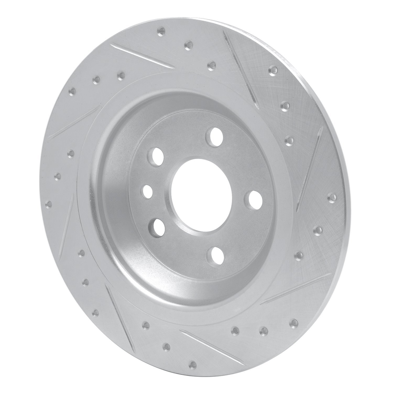 Drilled/Slotted Brake Rotor [Silver], 2007-2018 Volvo