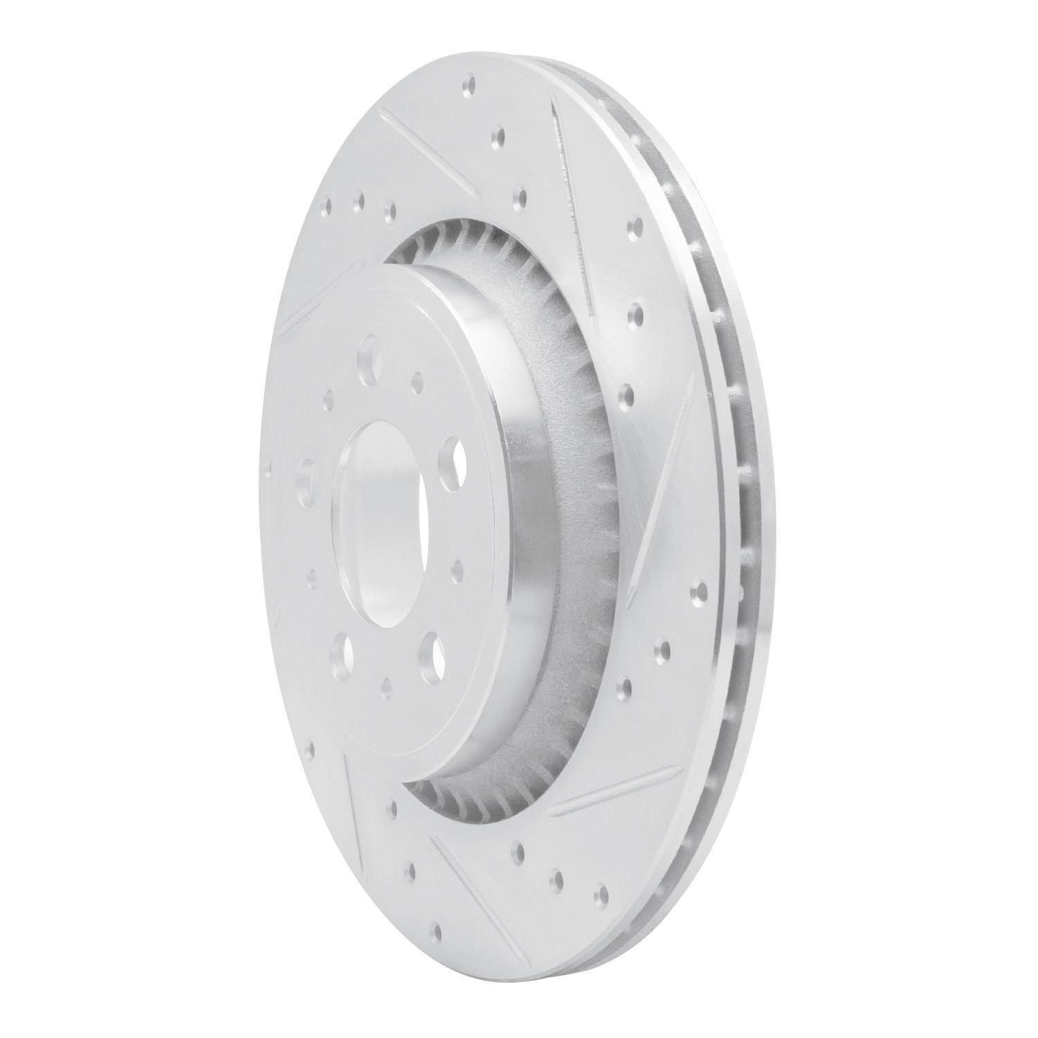 Drilled/Slotted Brake Rotor [Silver], 2003-2014 Volvo