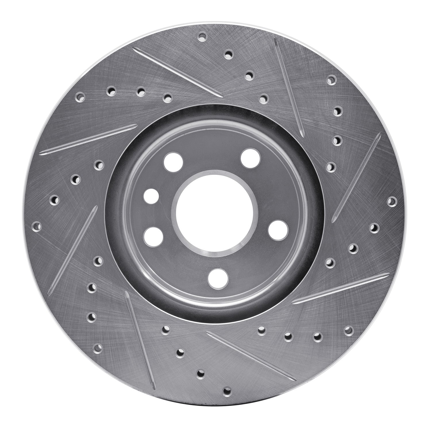 Drilled/Slotted Brake Rotor [Silver], 2007-2018 Multiple Makes/Models