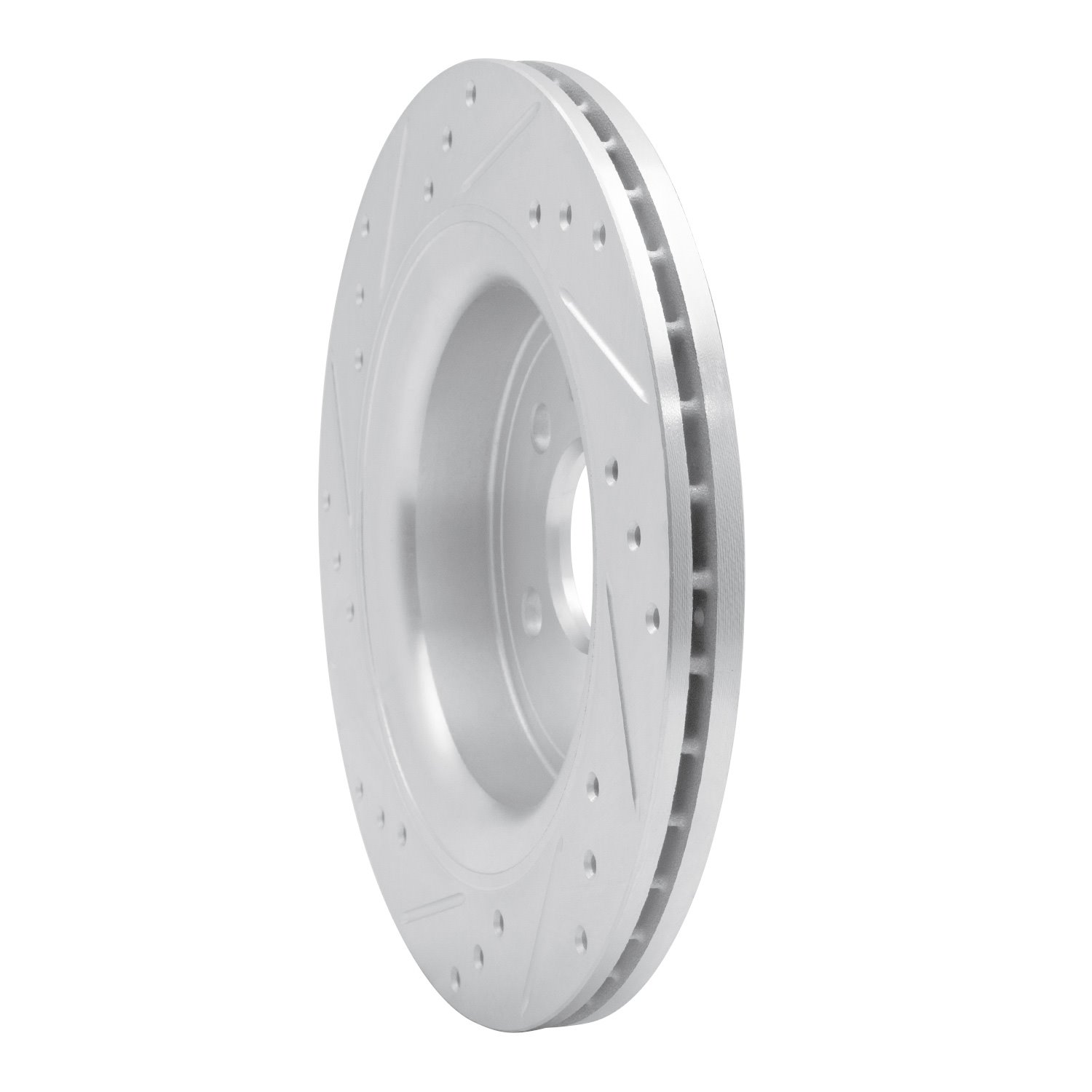 631-27044R Drilled/Slotted Brake Rotor [Silver], 2010-2017 Volvo, Position: Rear Right
