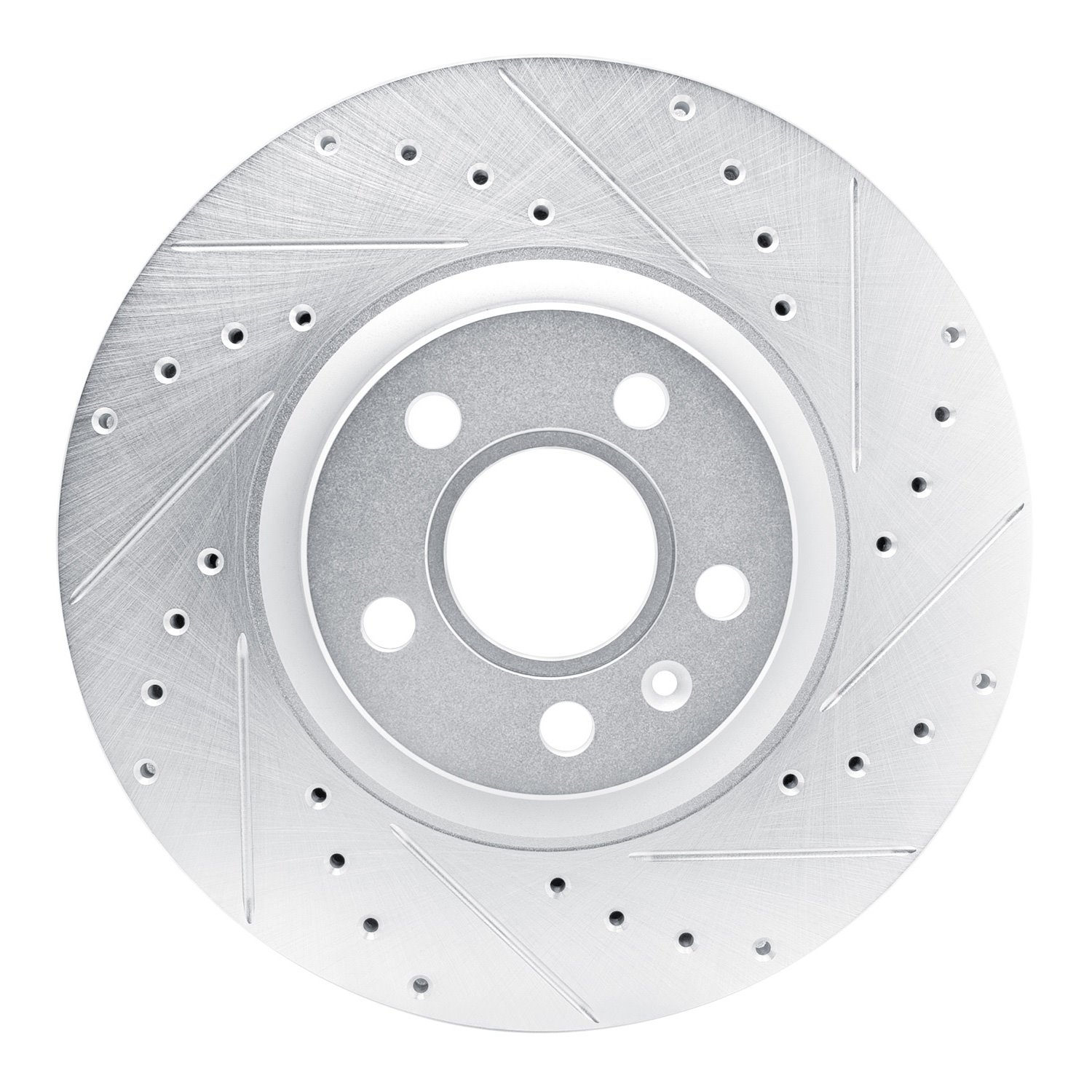 631-27059R Drilled/Slotted Brake Rotor [Silver], Fits Select Volvo, Position: Front Right